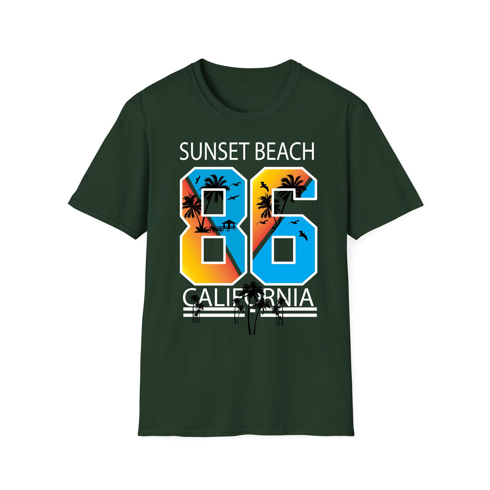 T-shirt unisexe d'été Sunset Beach