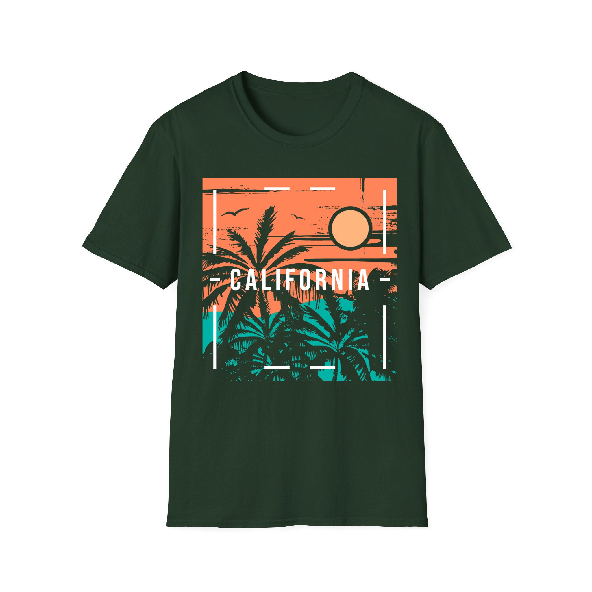 T-shirt unisexe d'été Sunset California