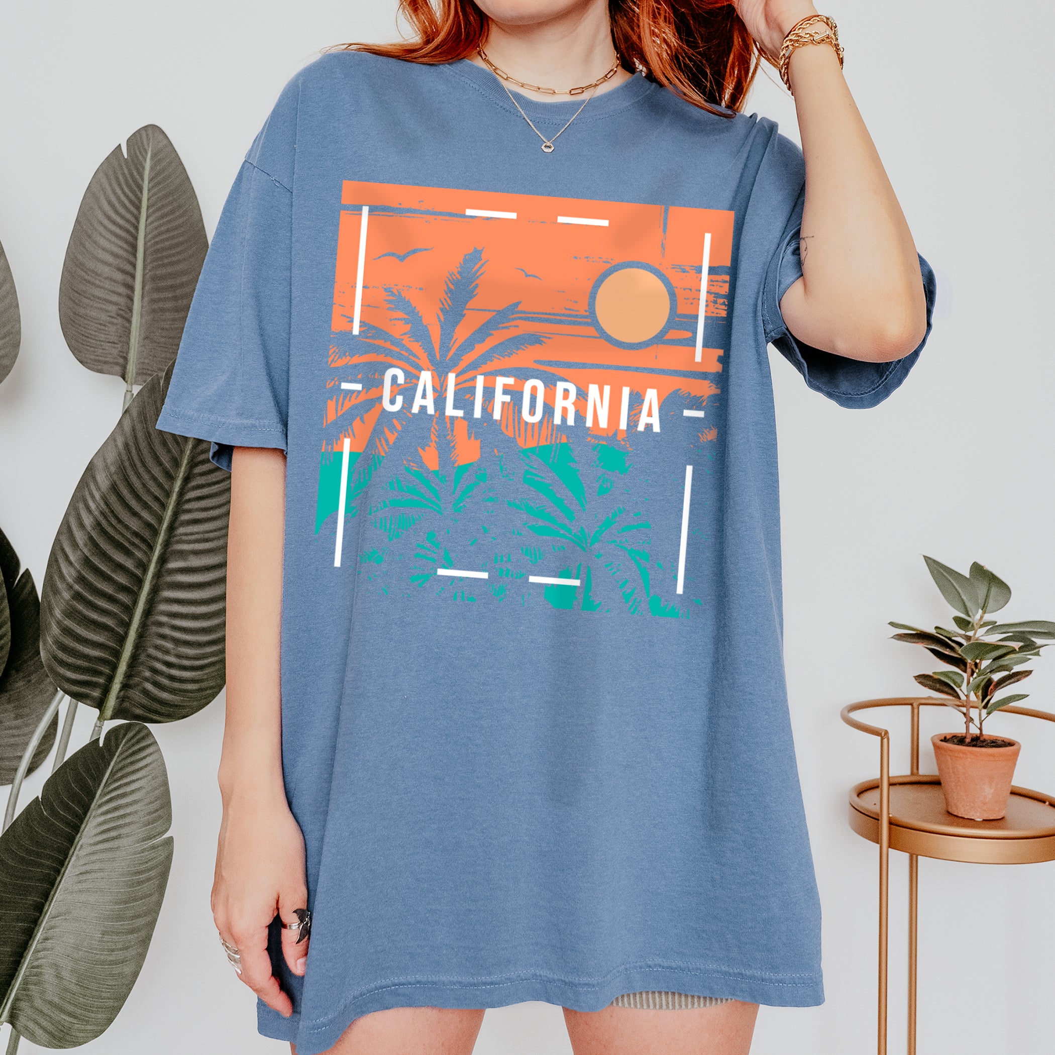 T-shirt unisexe d'été Sunset California