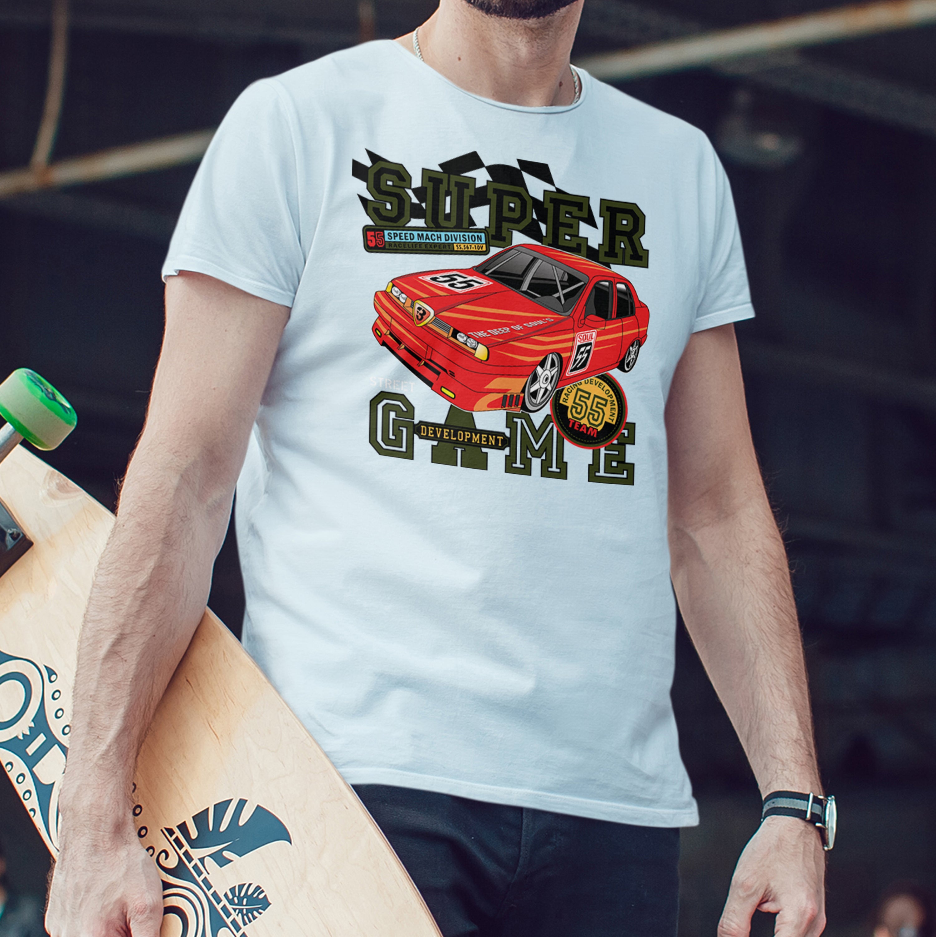 T-shirt voitures de course Super Game