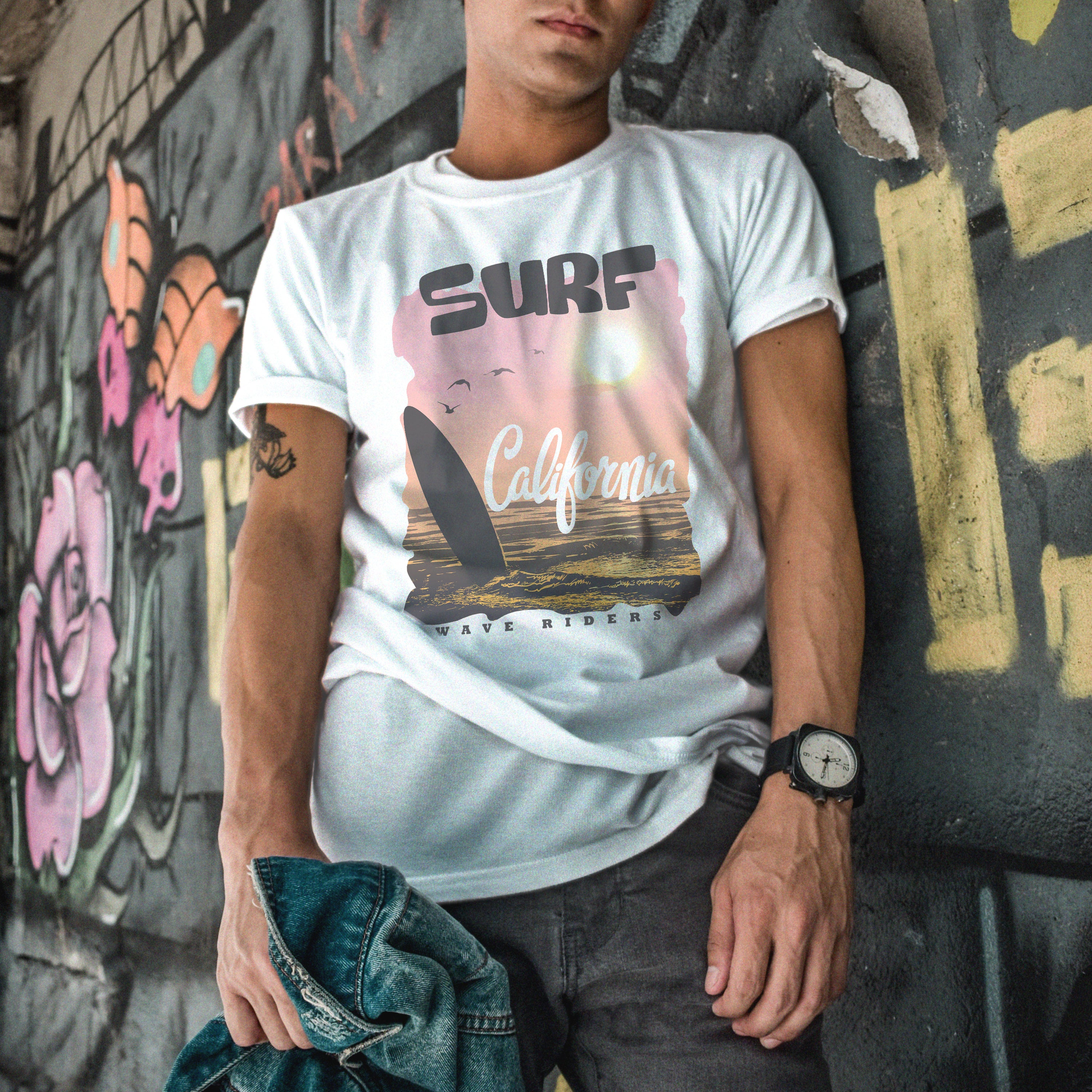 Surf T-shirt unisexe Surf Cali