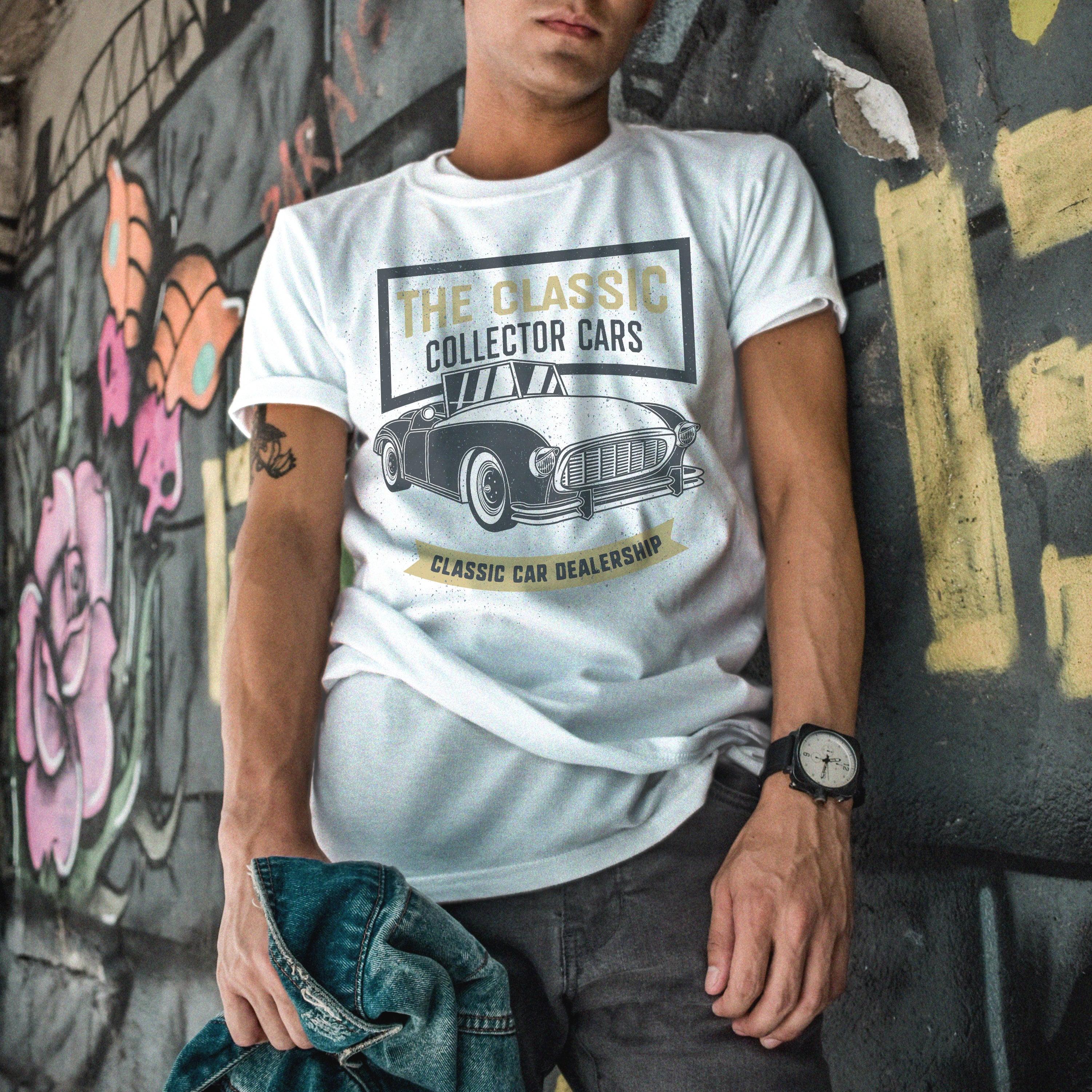 T-shirt voitures de course Les voitures de collection classiques