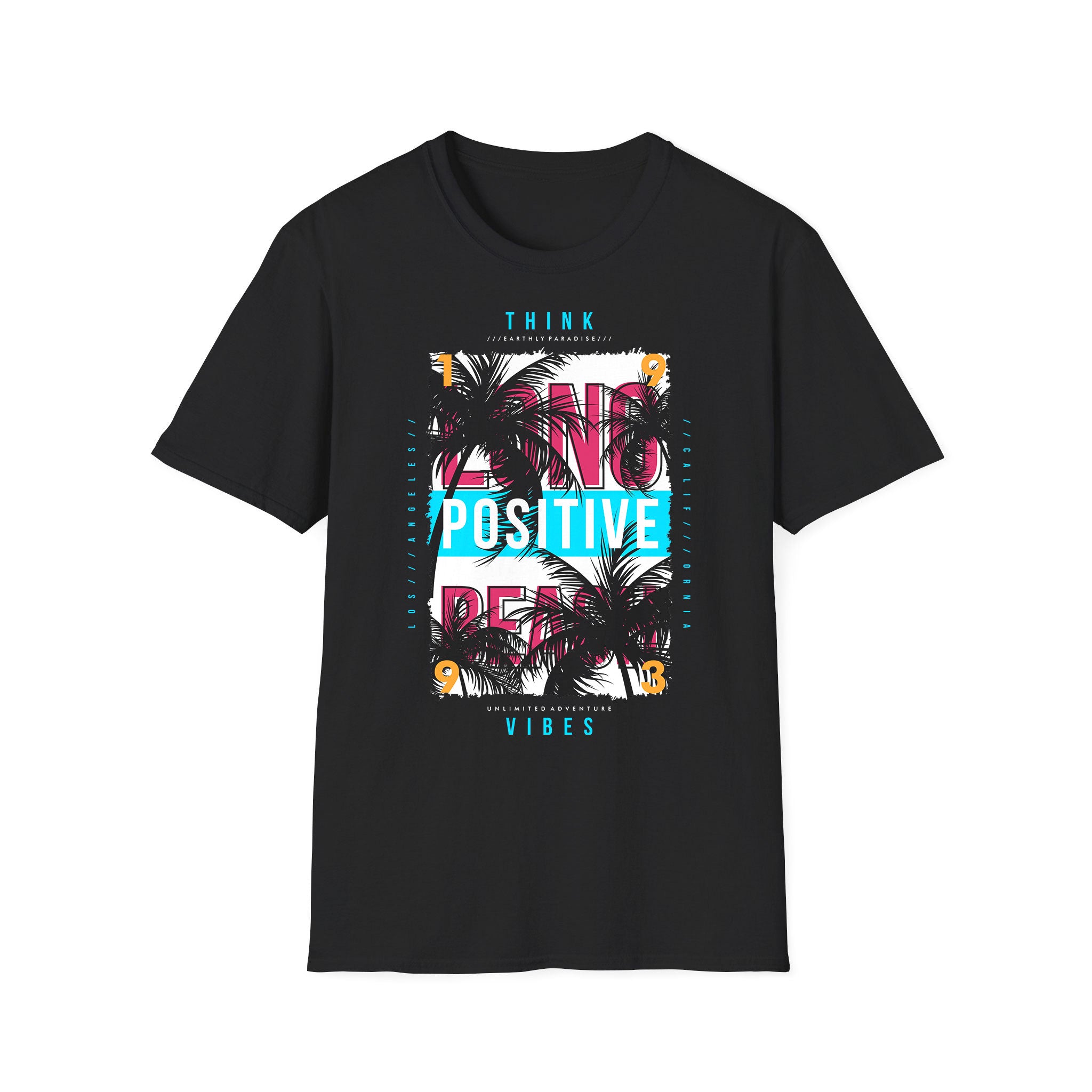 T-shirt unisexe d'été Think Vibes