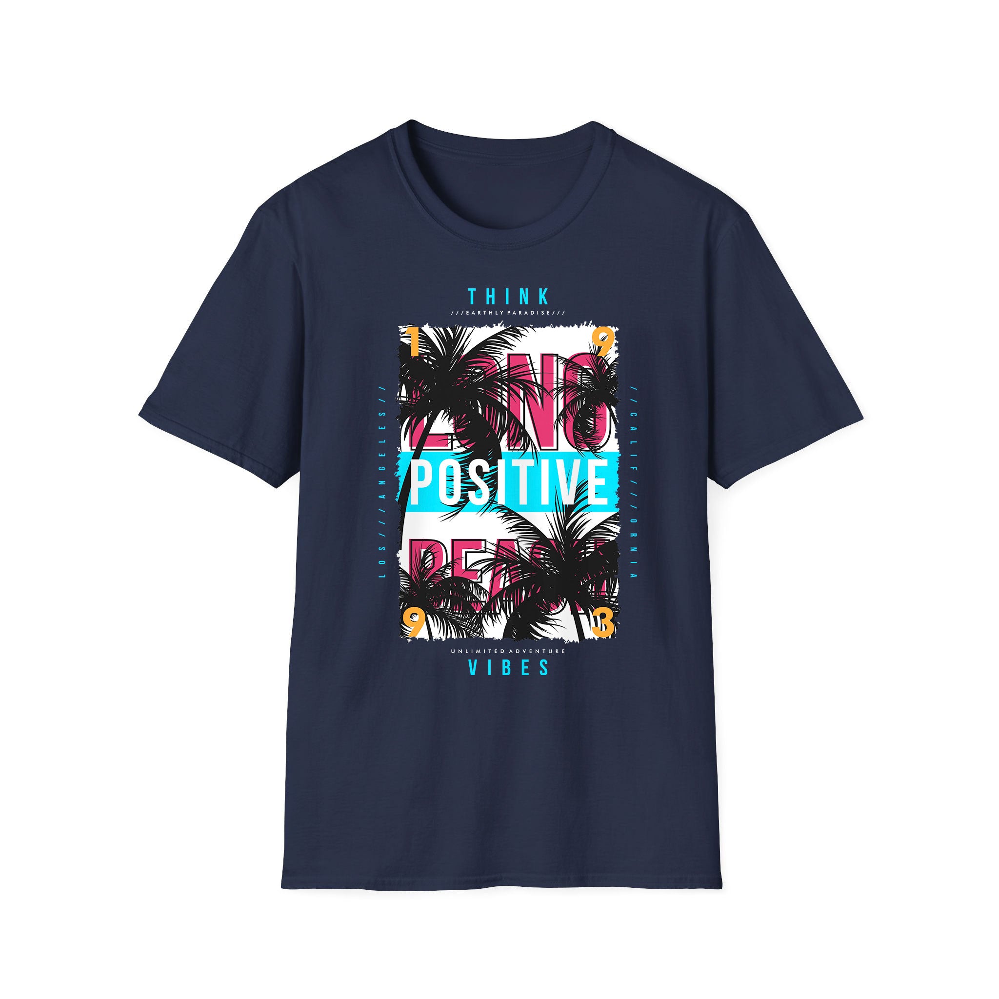 T-shirt unisexe d'été Think Vibes