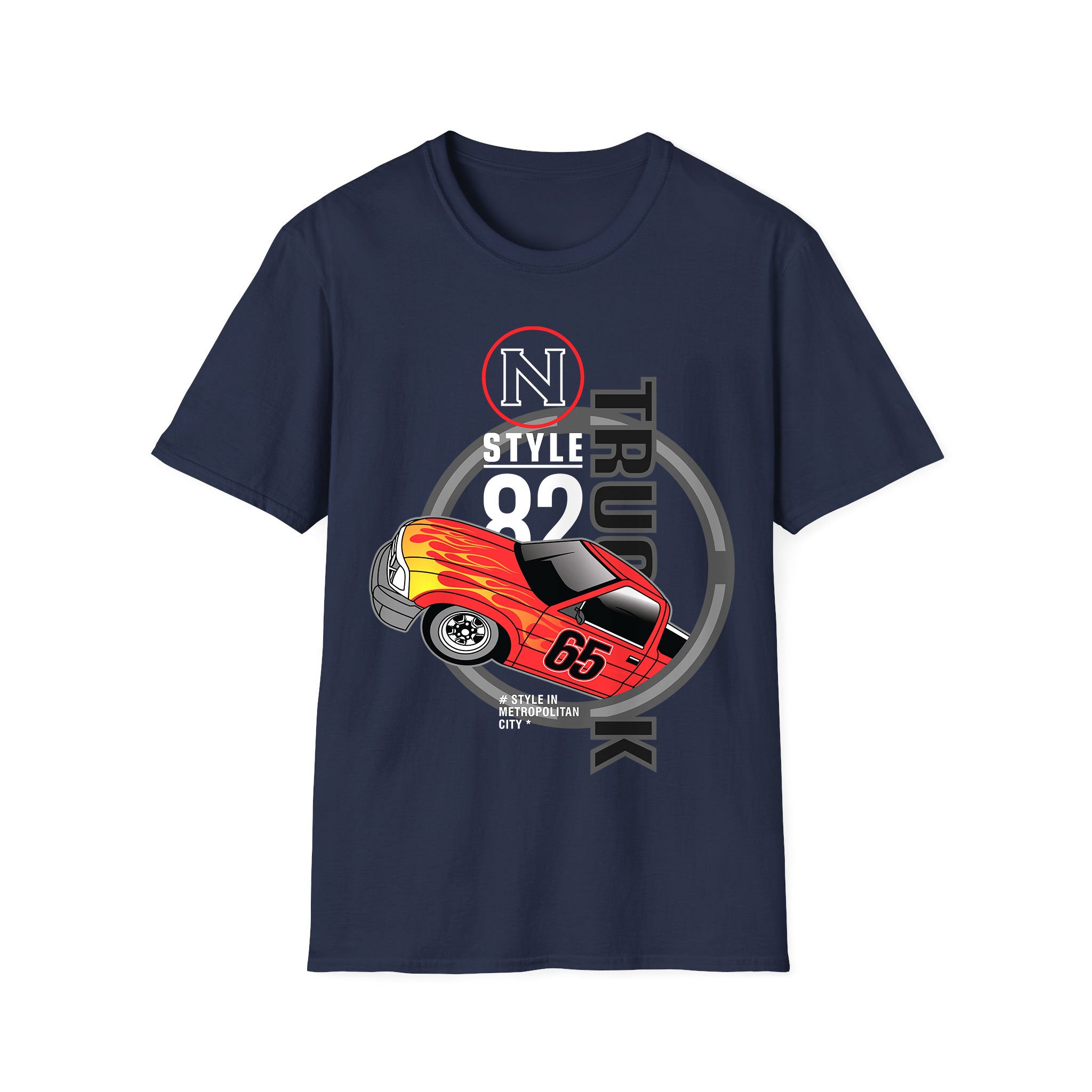 T-shirt voitures de course style camion