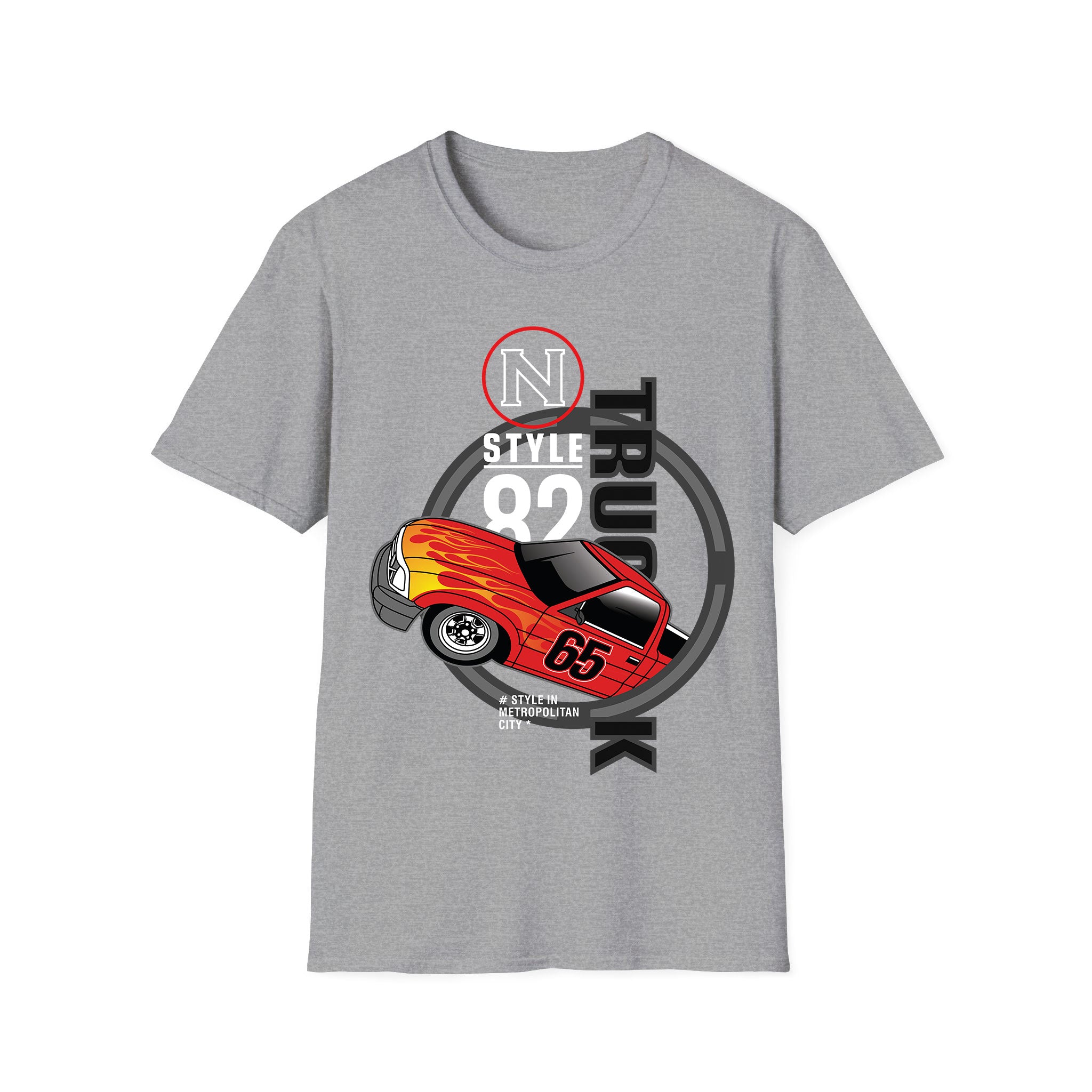 T-shirt voitures de course style camion