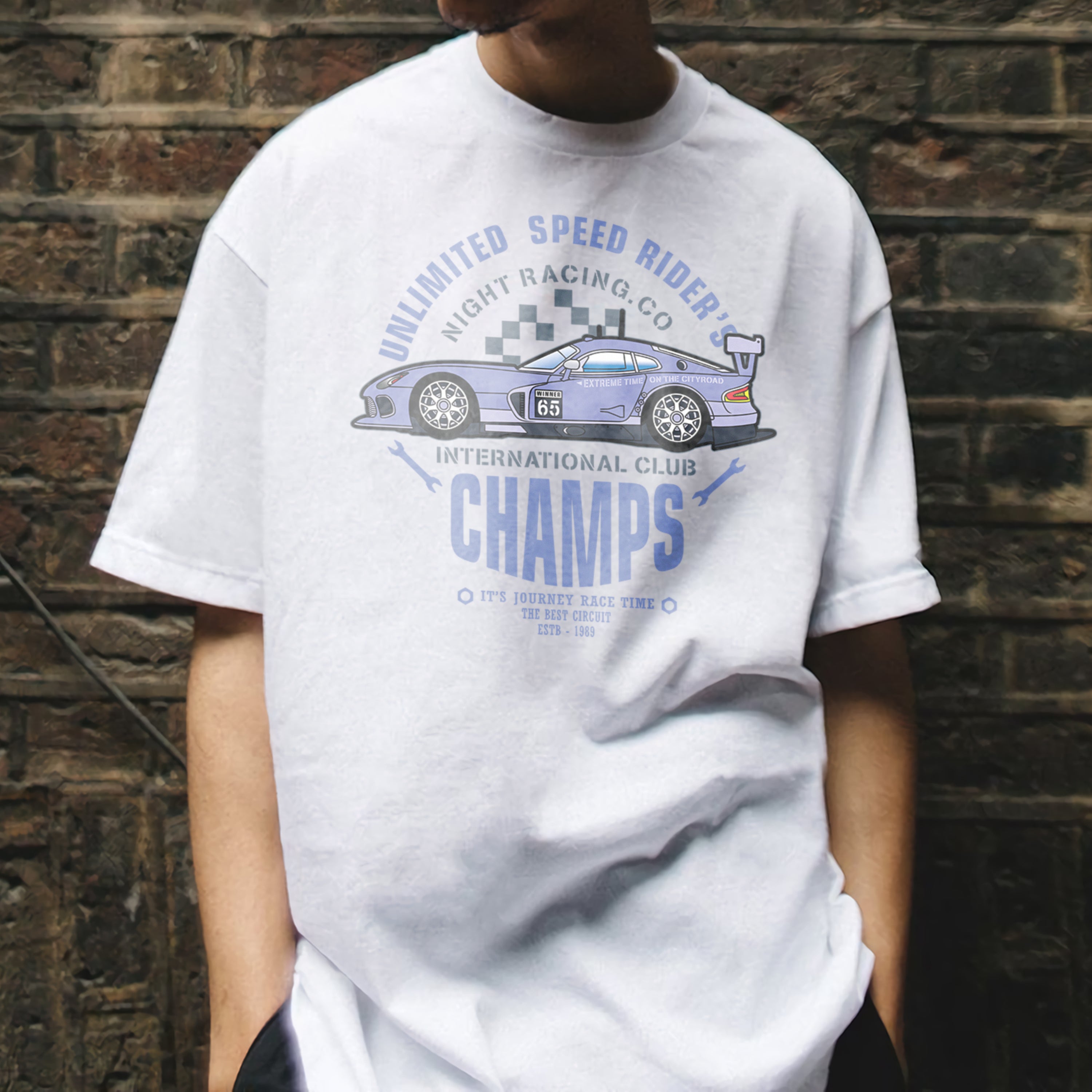 T-shirt voitures de course Unlimited Speed Riders