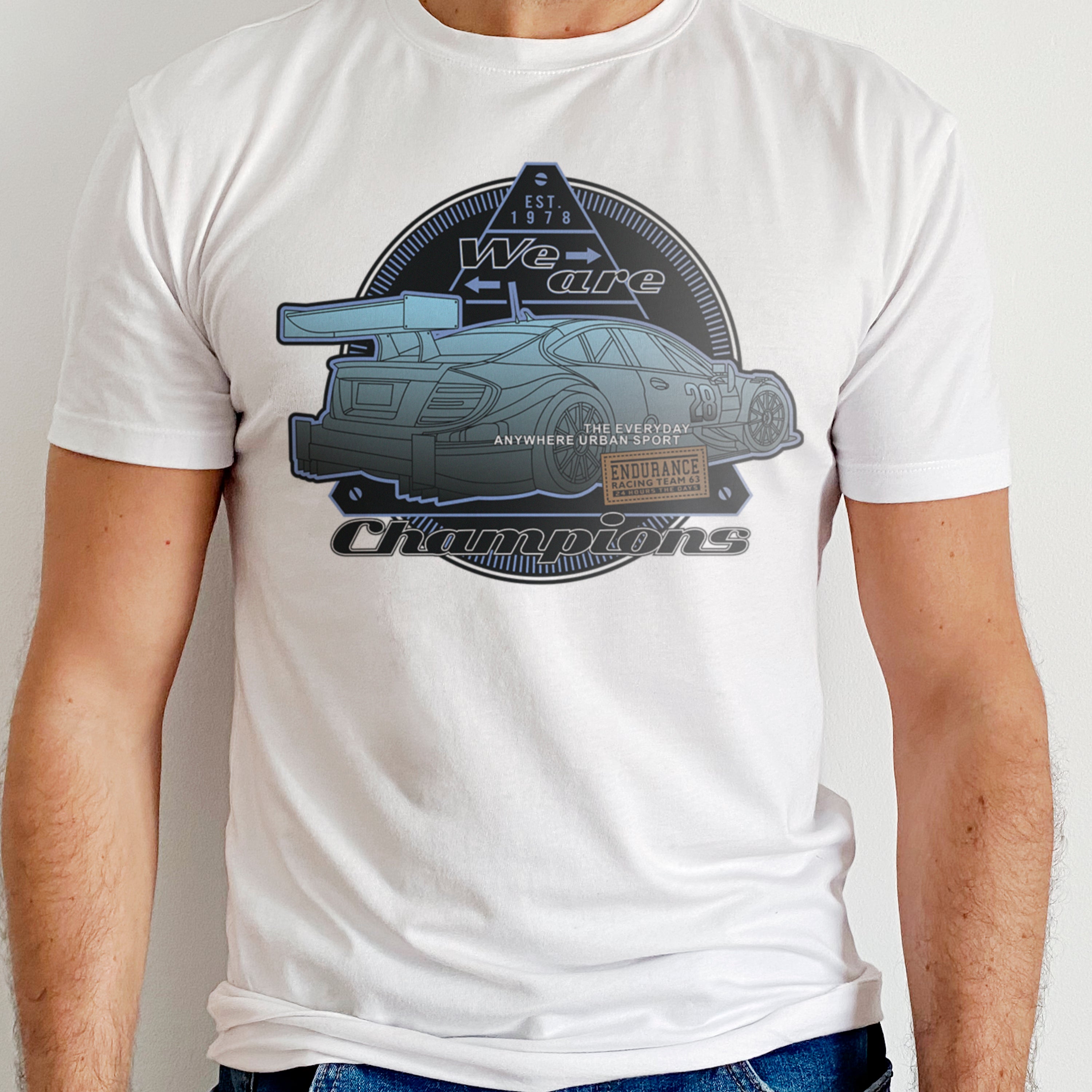T-shirt voitures de course We Are Champions