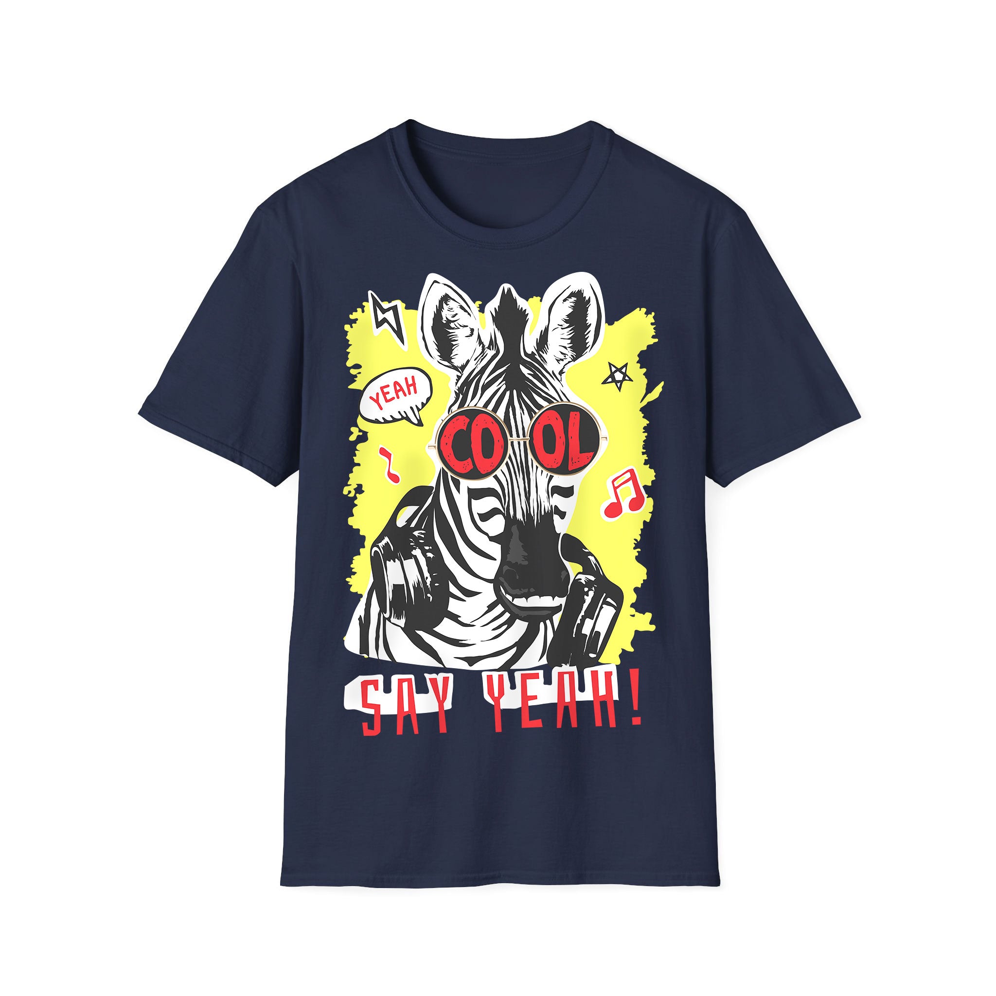 T-shirt unisexe musique Zebra Say Yeah Cool
