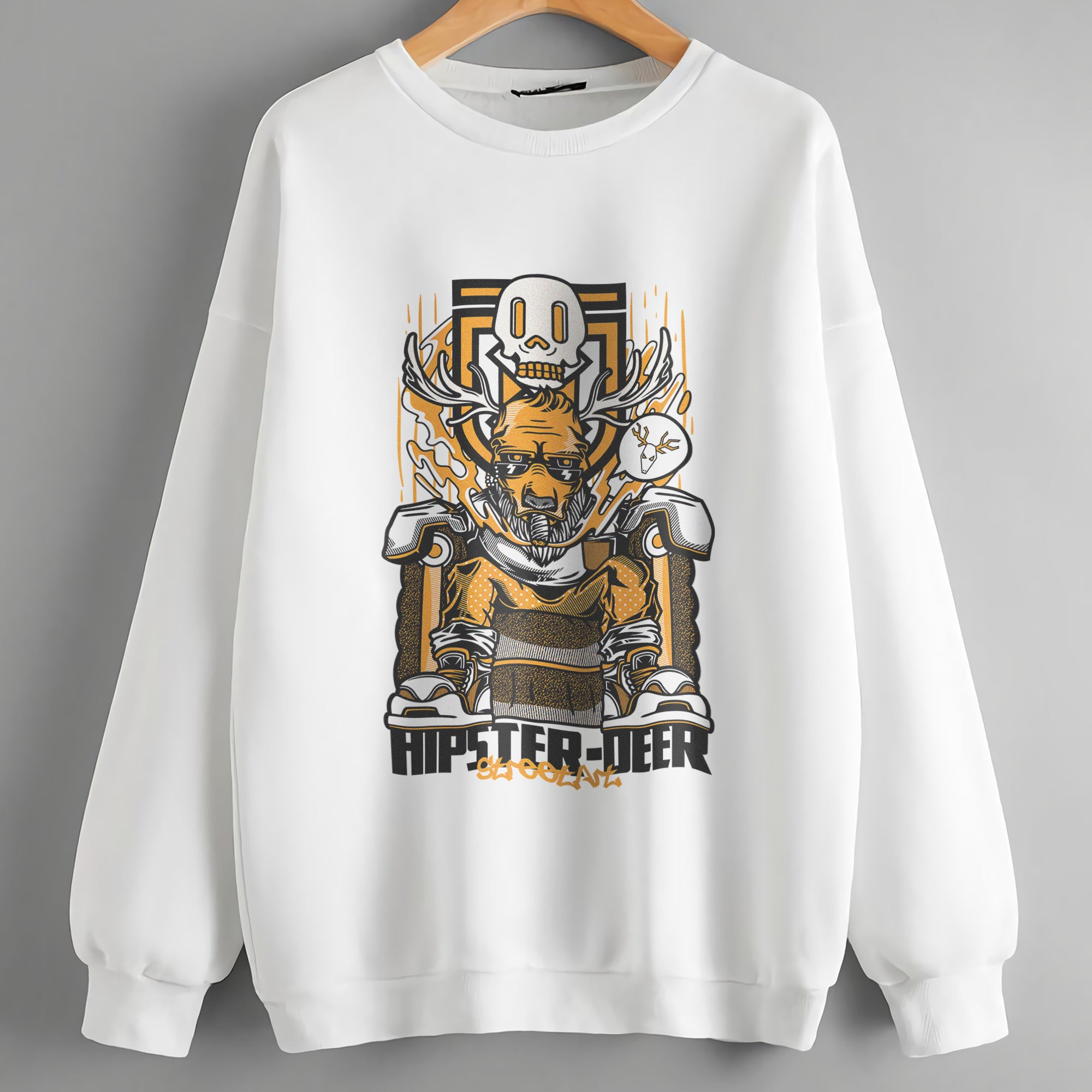 Youth Sweatshirt Hipster Deer