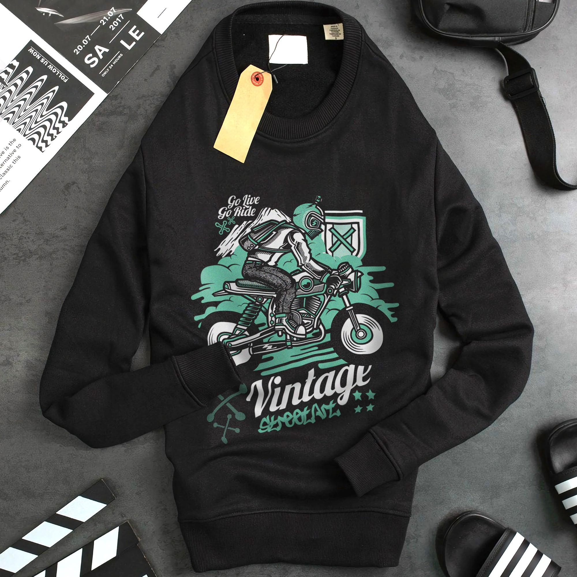 Youth Sweatshirt Vintage Street Art