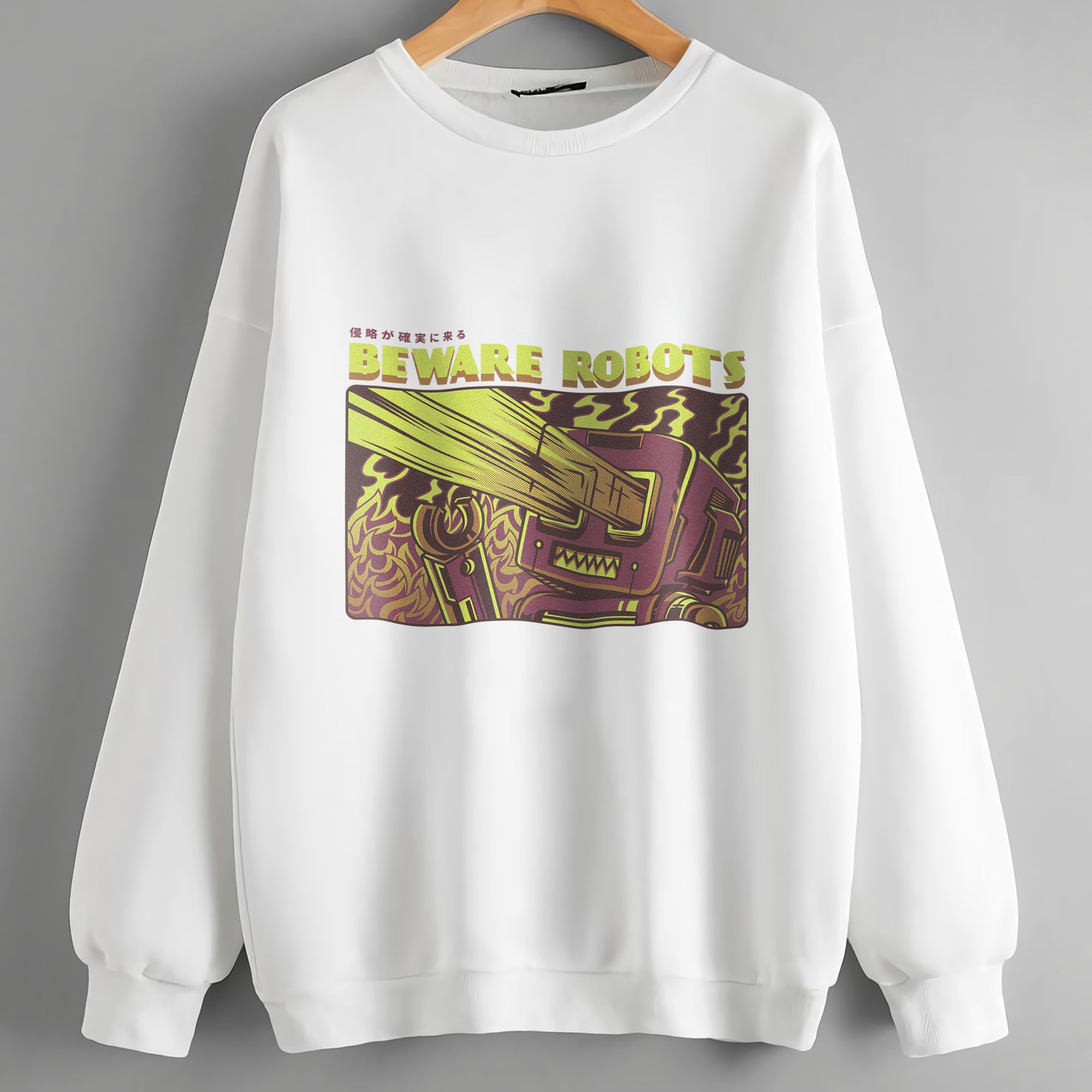 Youth Sweatshirt Beware Robots