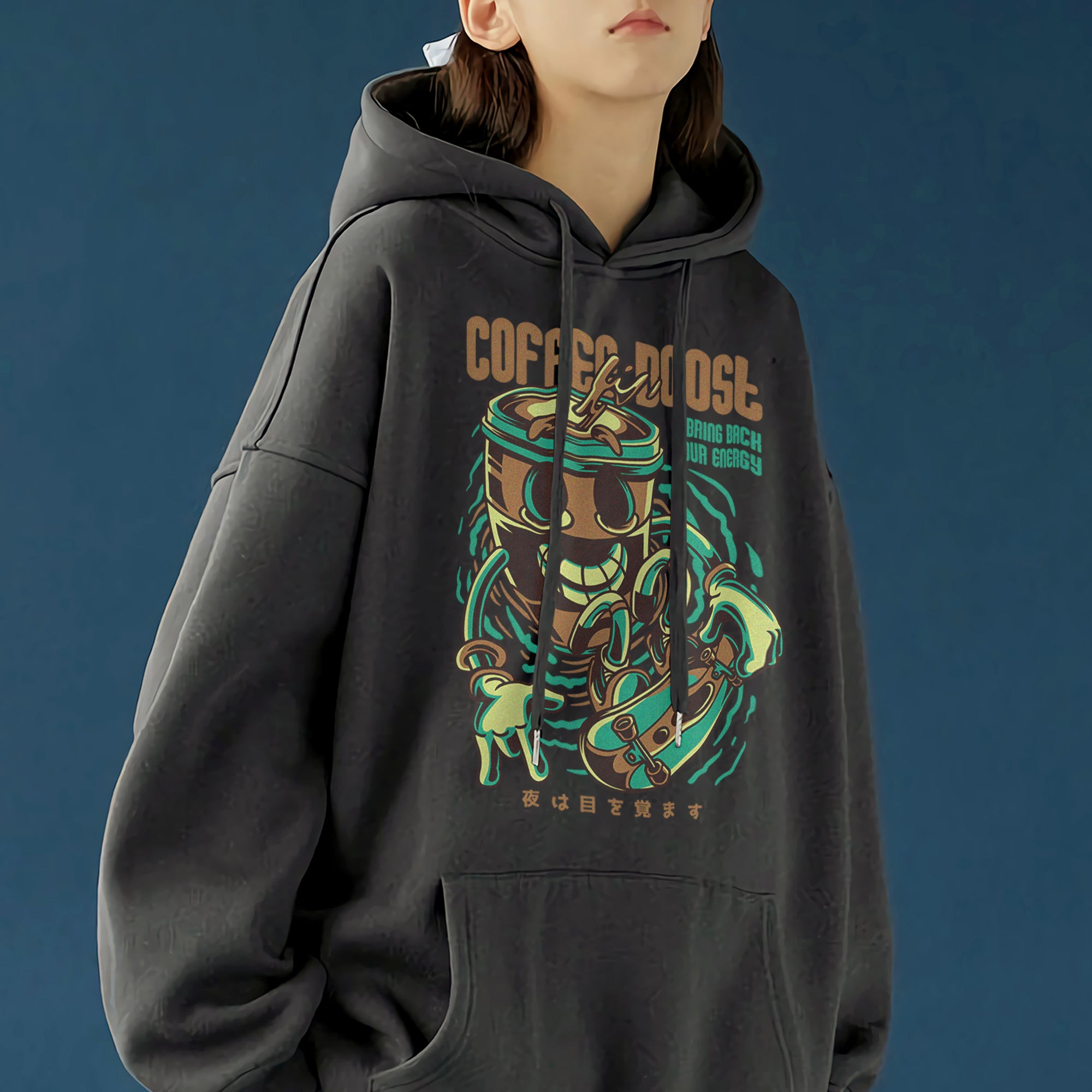 Youth Hoodie Coffee Boost