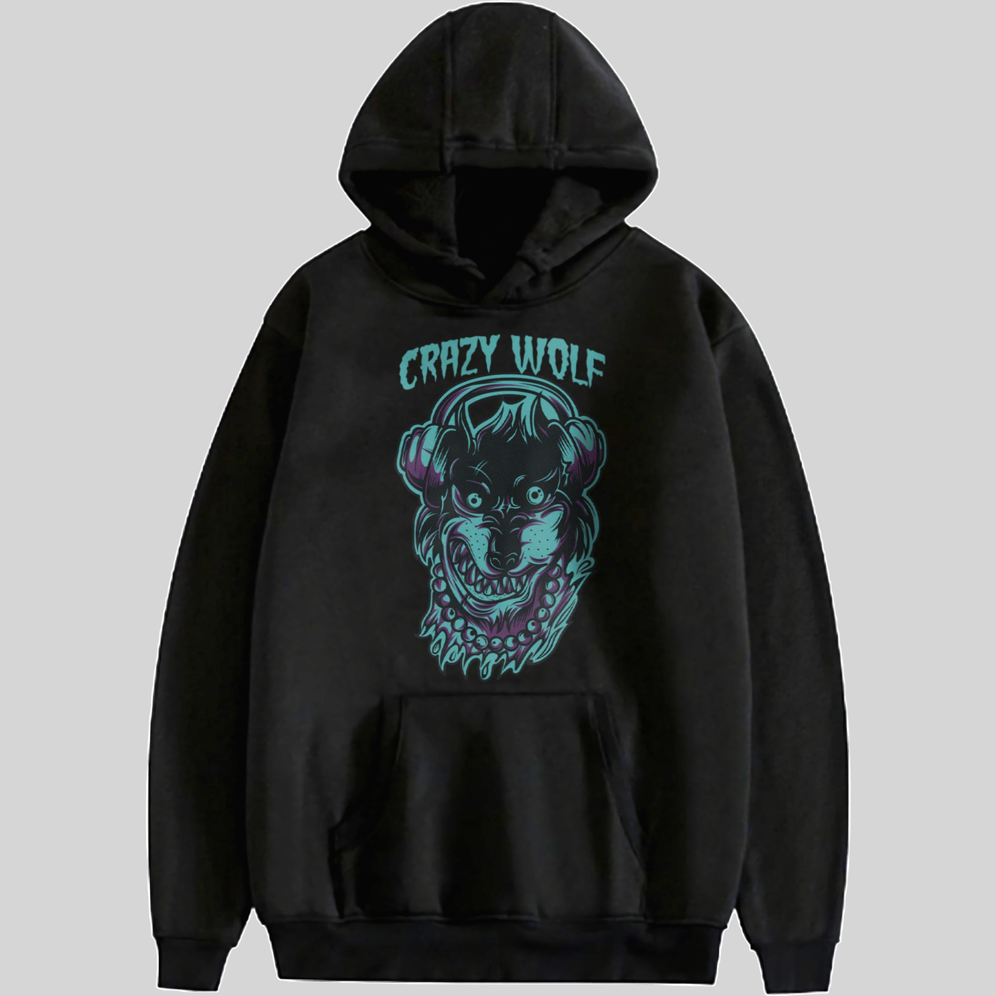 Sweat à capuche pour jeunes Crazy Wolf