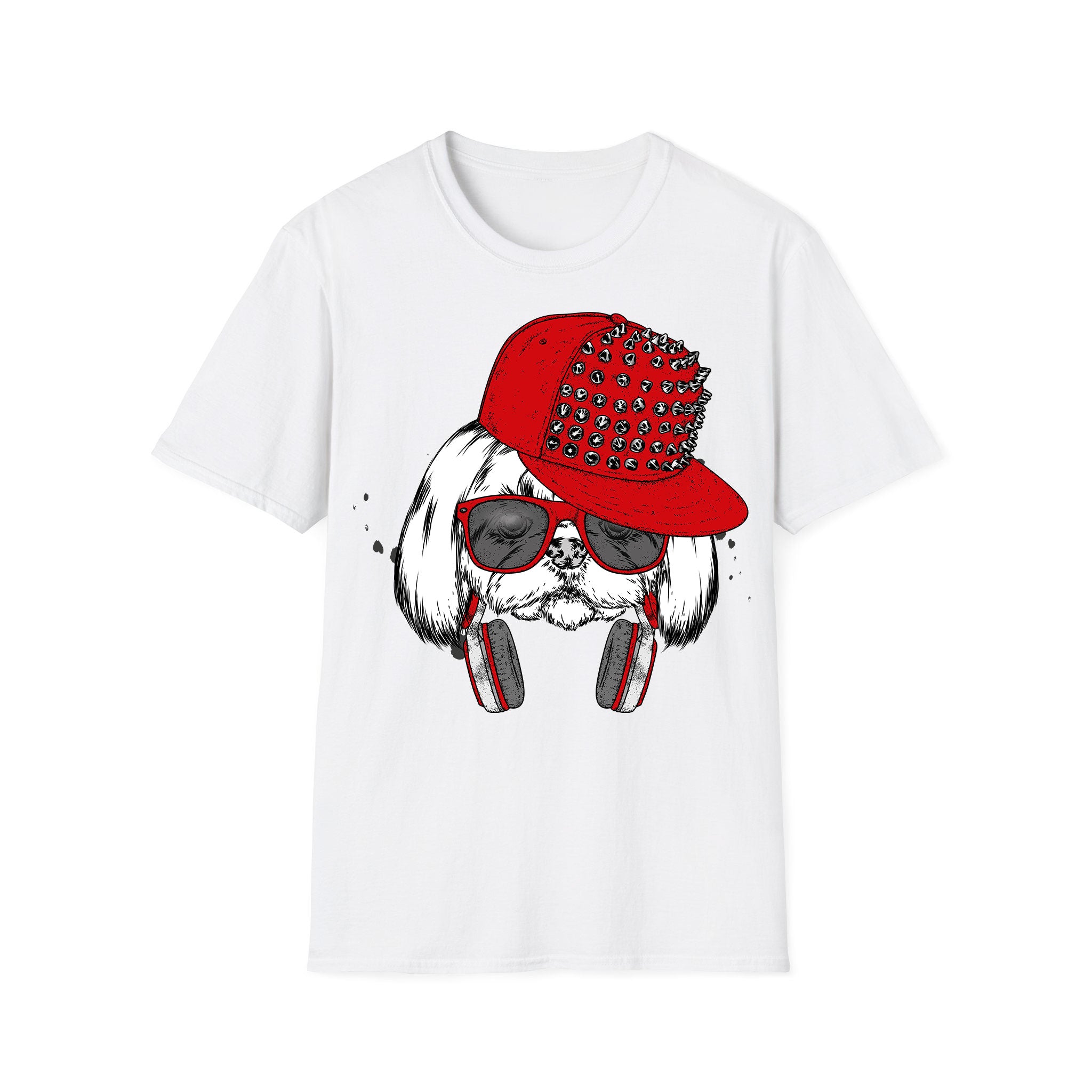 Music unisex T-shirt Cute Dog In A Cap