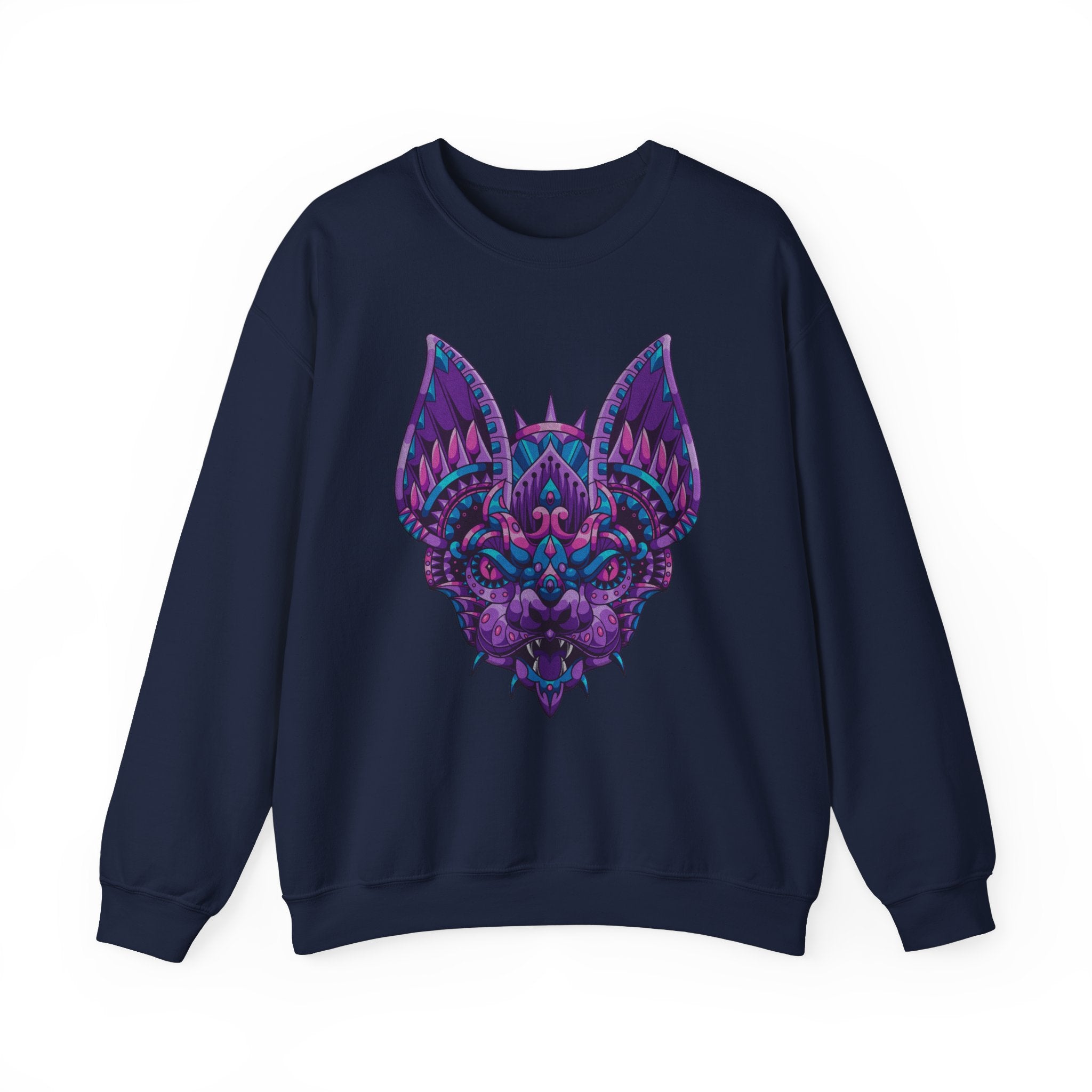 Embroidery sweatshirt Bat colorful mandala