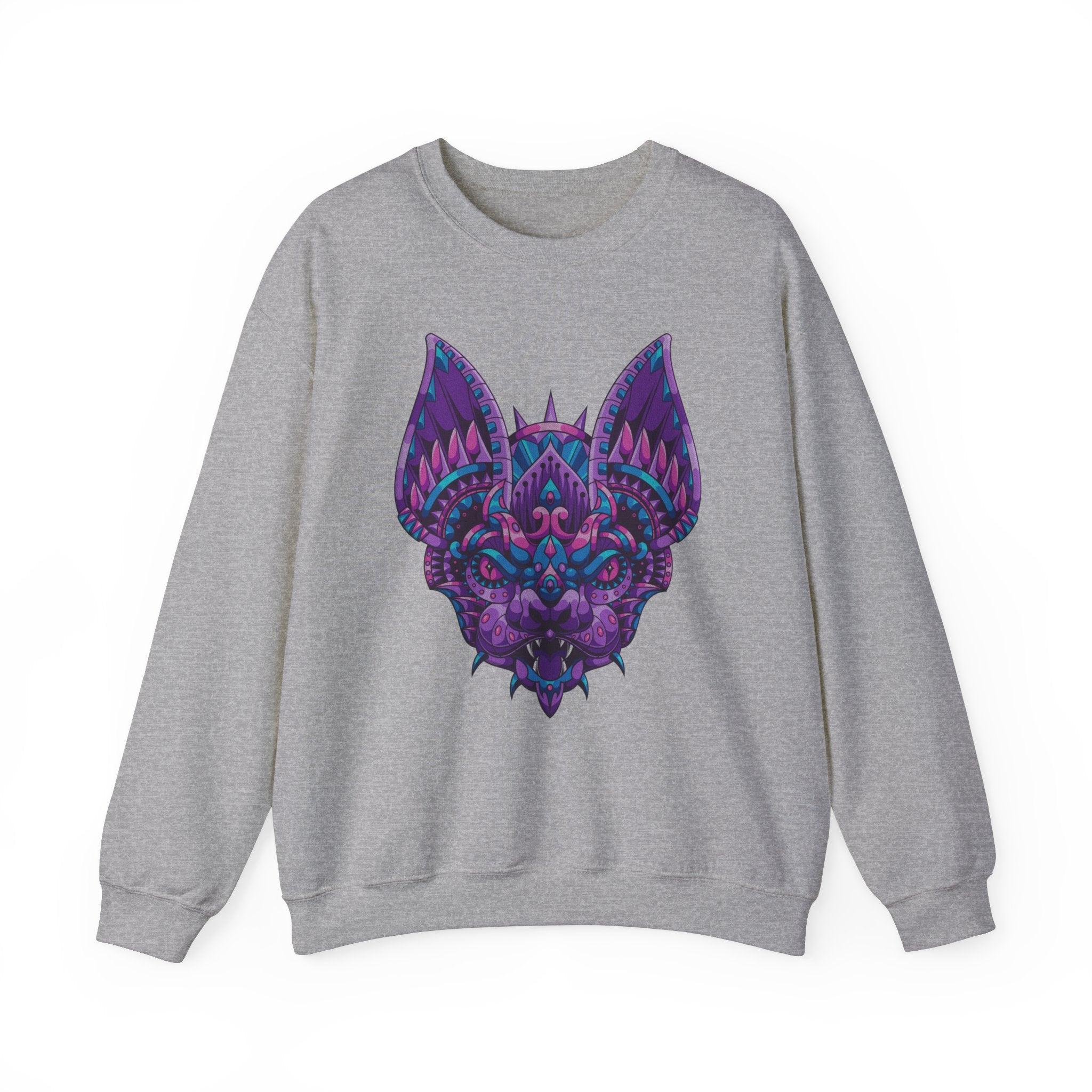 Embroidery sweatshirt Bat colorful mandala