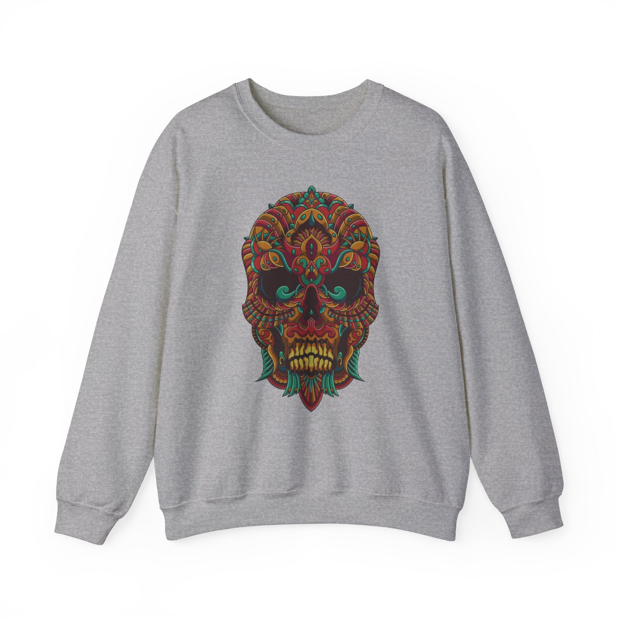 Embroidery sweatshirt Skull mandala zentangle