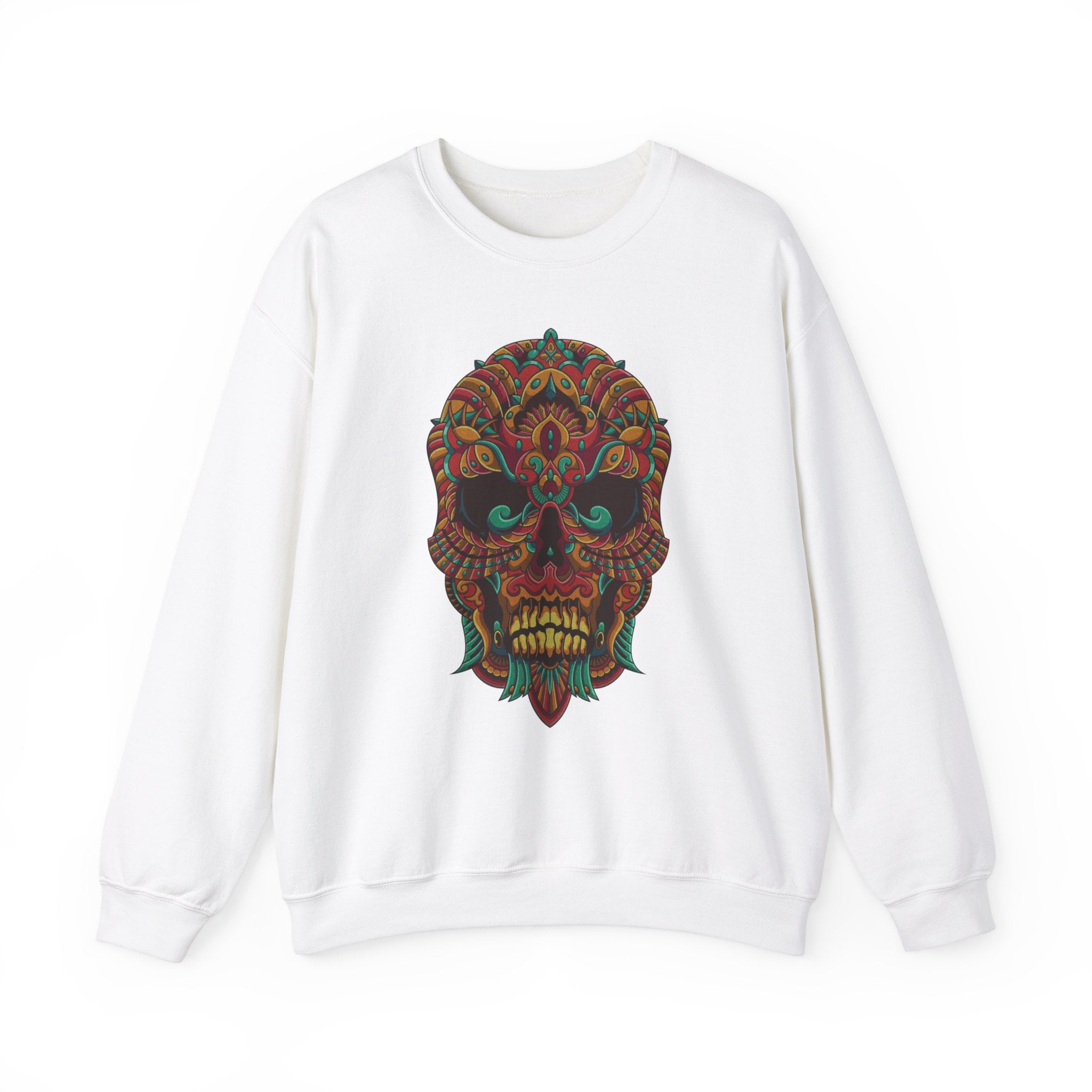 Embroidery sweatshirt Skull mandala zentangle