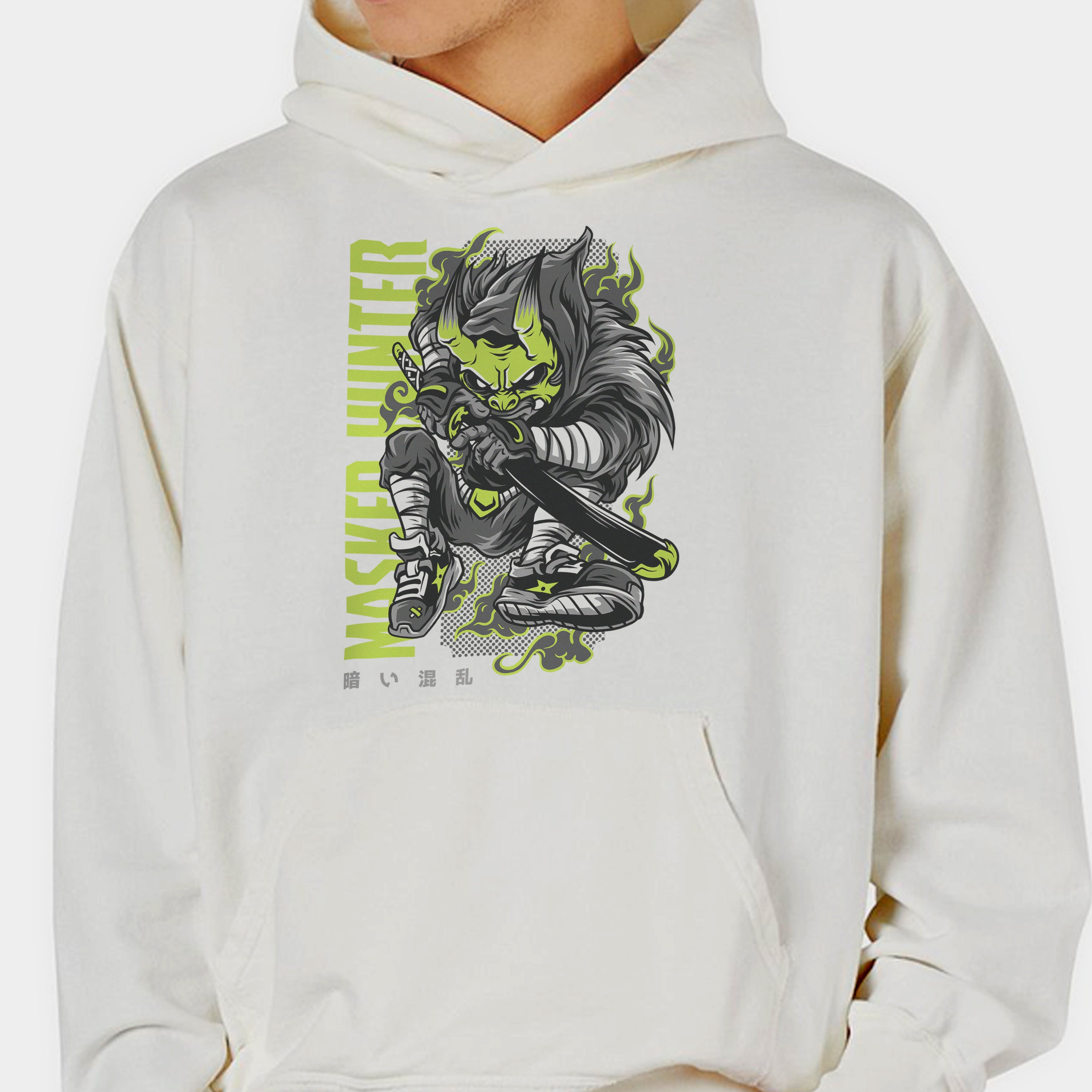 Thợ săn đeo mặt nạ hoodie