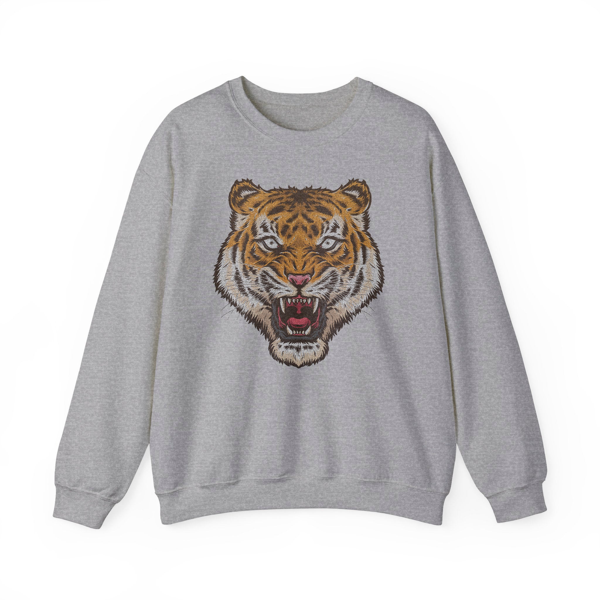 Embroidery sweatshirt Cool Wild Tiger Head