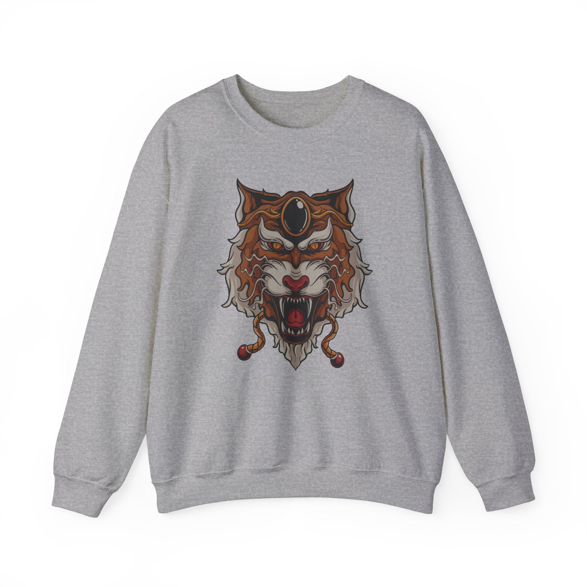 Embroidery sweatshirt Japanese Tiger Head