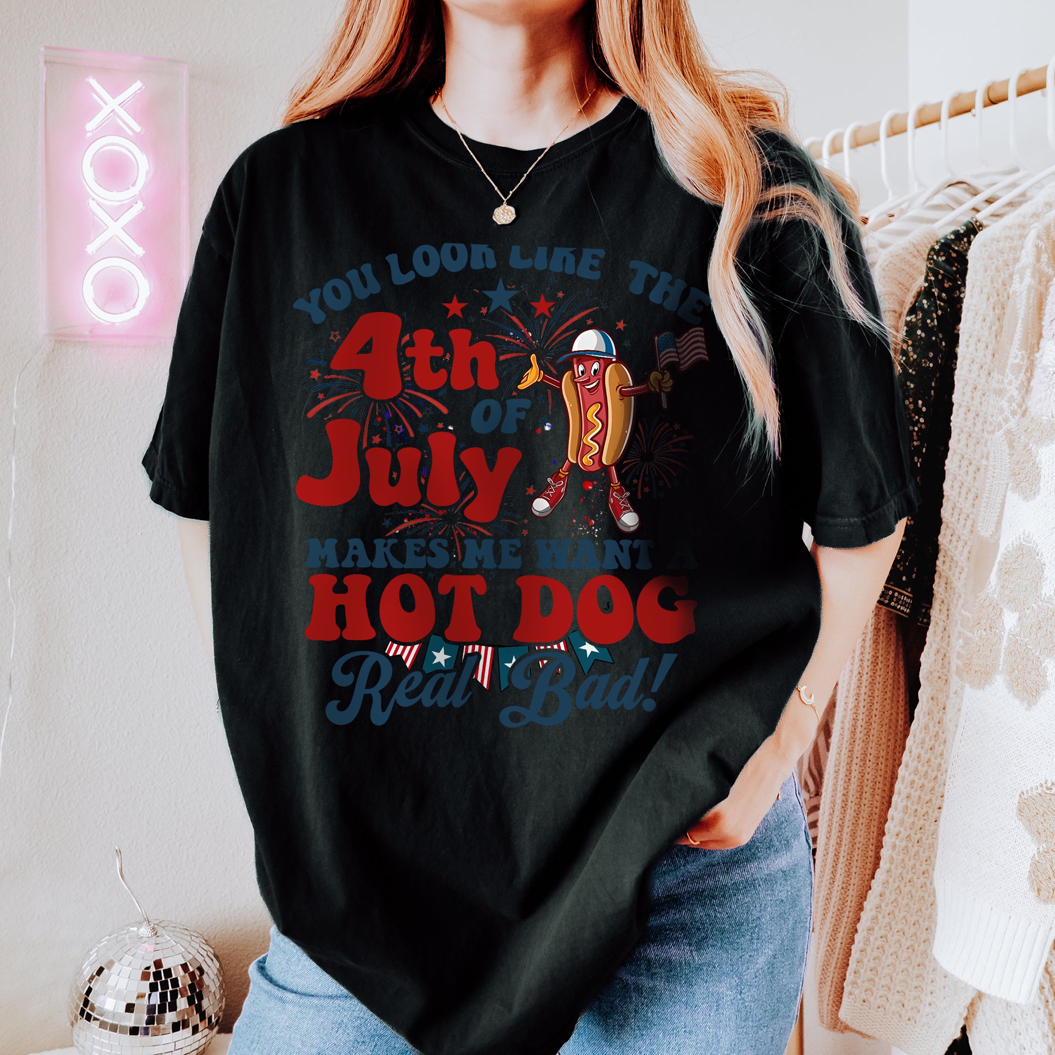 4th of July T-shirt Hot dog