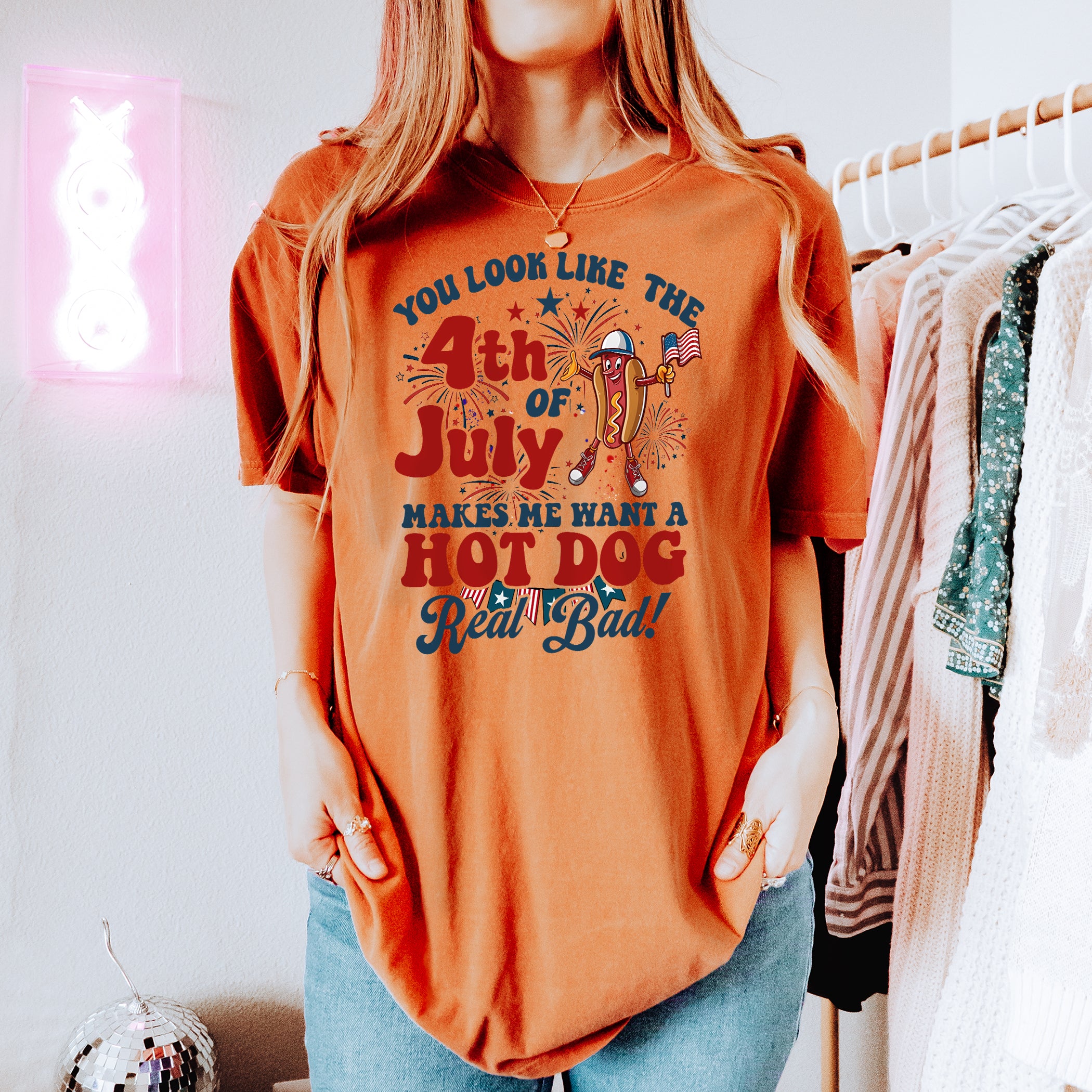 4th of July T-shirt Hot dog