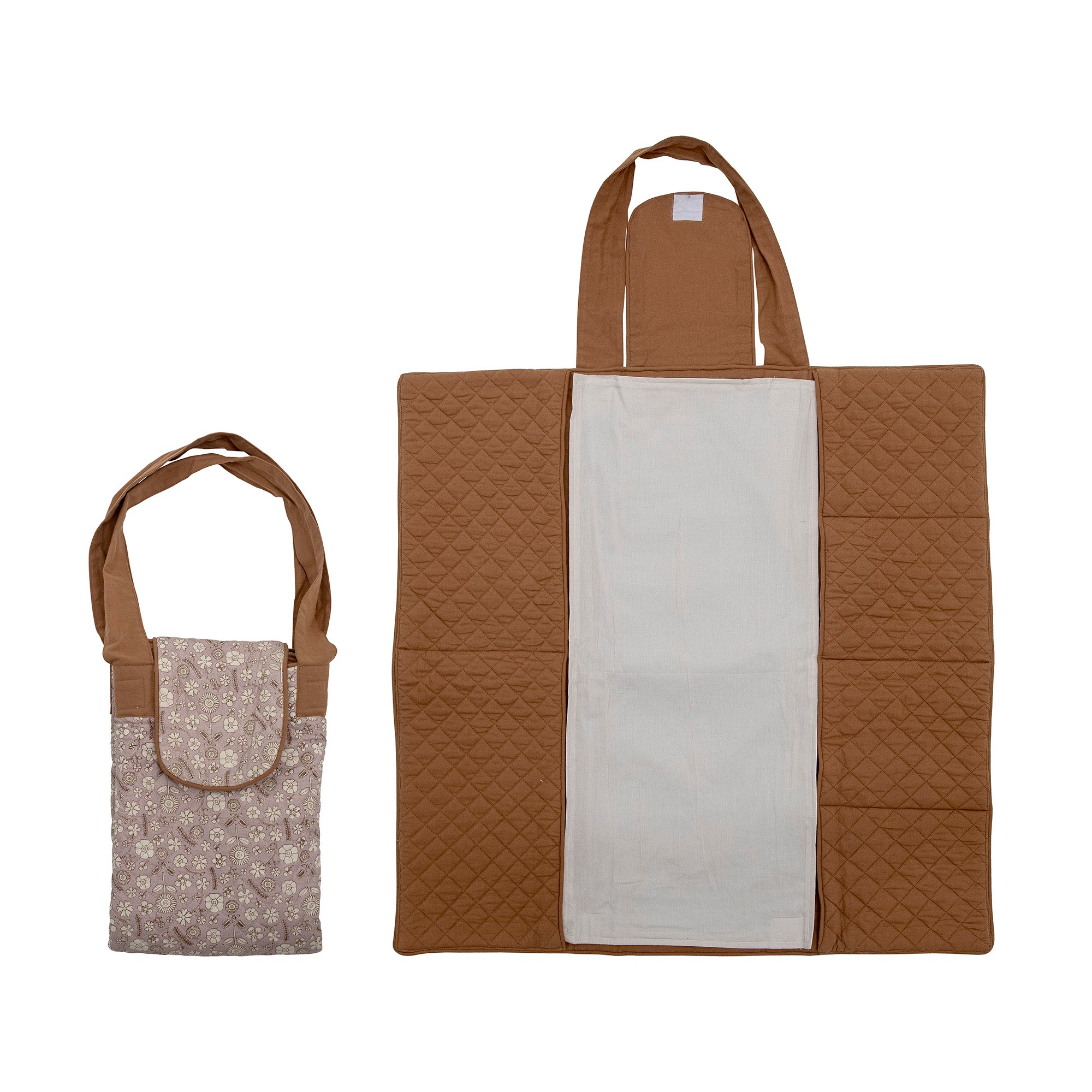 Personalized Thanne Changing Mat, Brown, Cotton