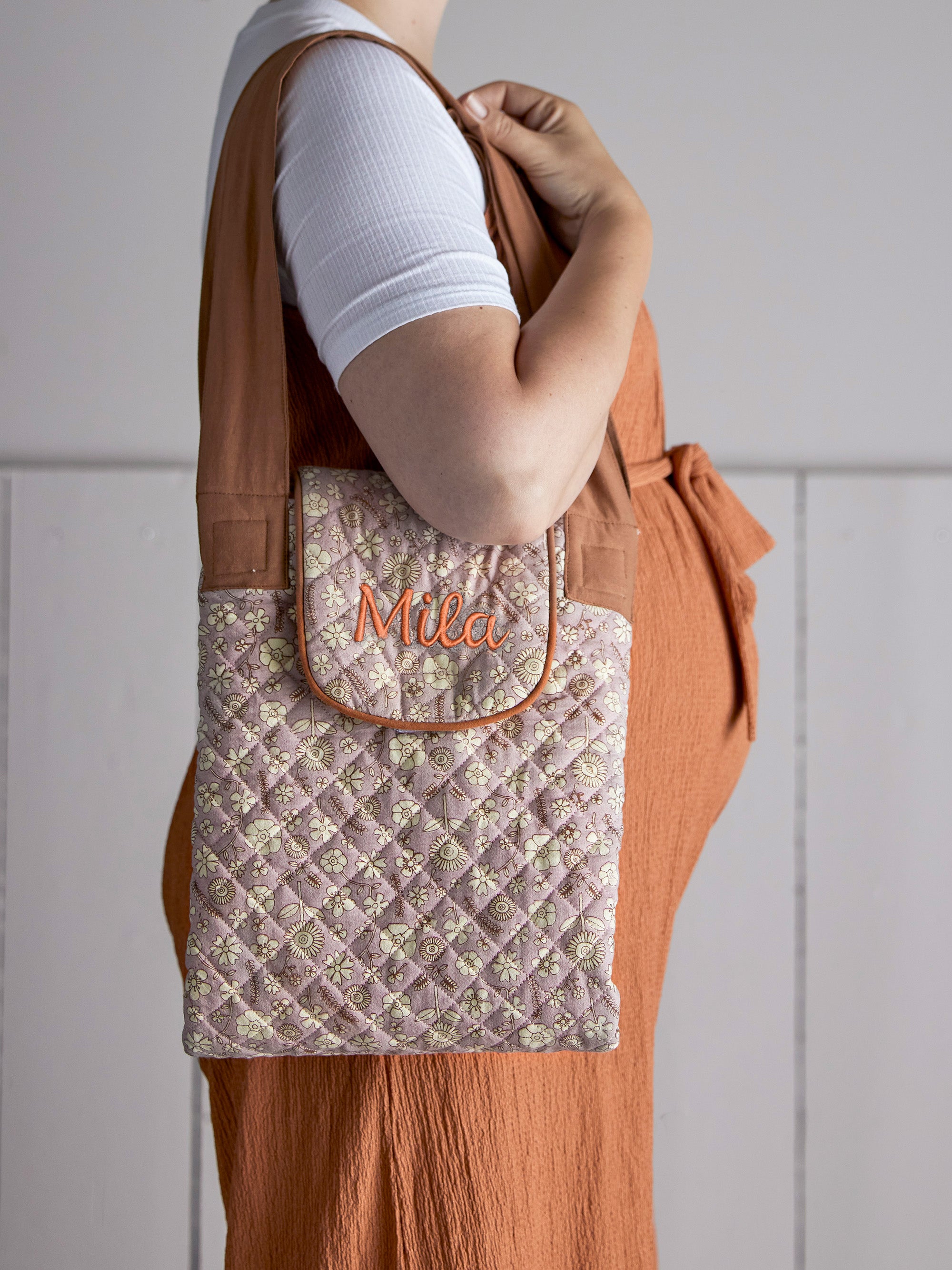 Personalized Thanne Changing Mat, Brown, Cotton