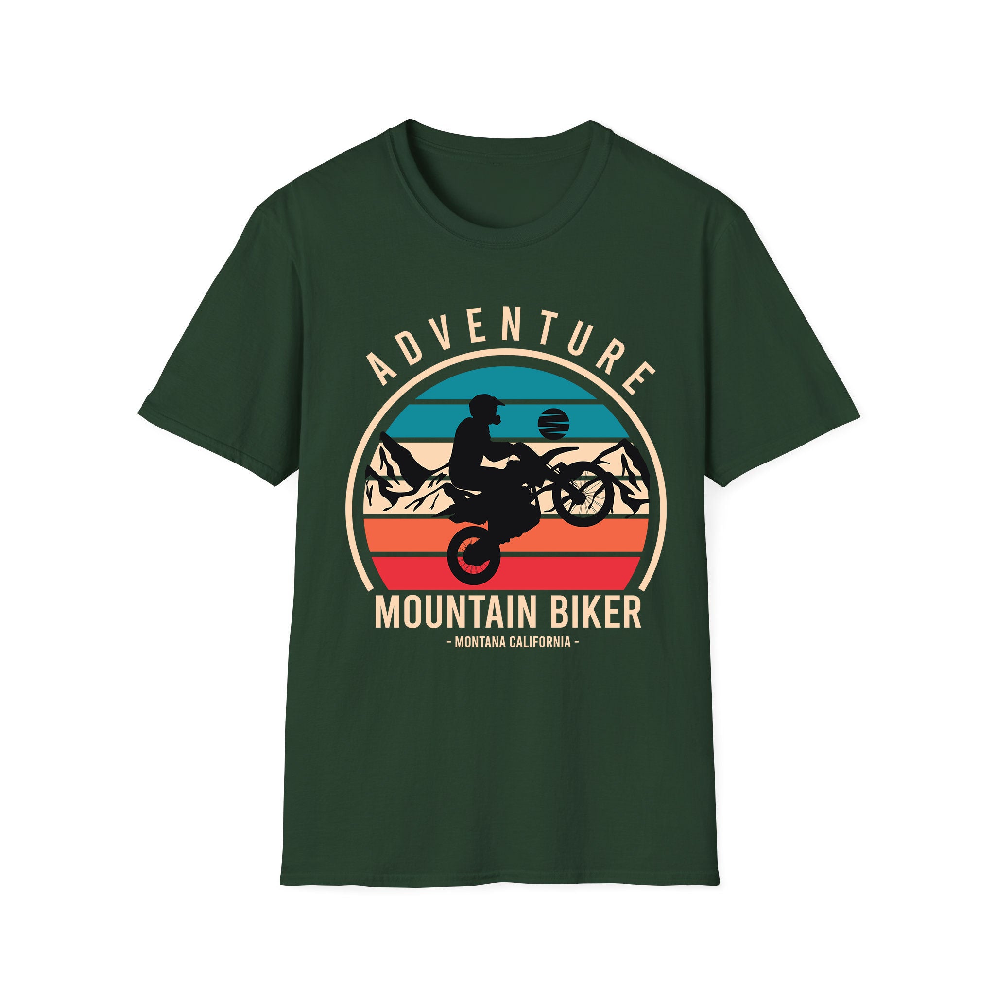 Motorcycle T-shirt Adventure Mountain Biker