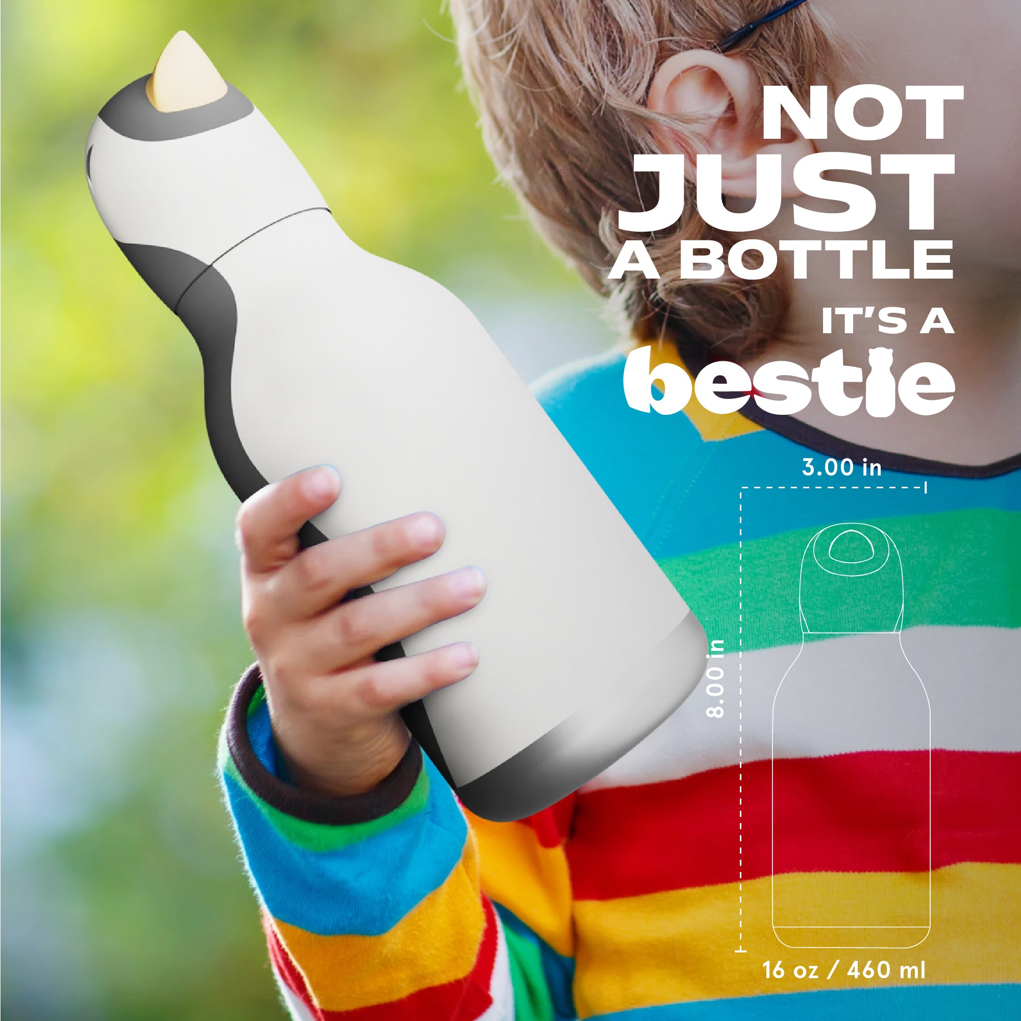 Personalized Bestie Insulated Bottle Penguin