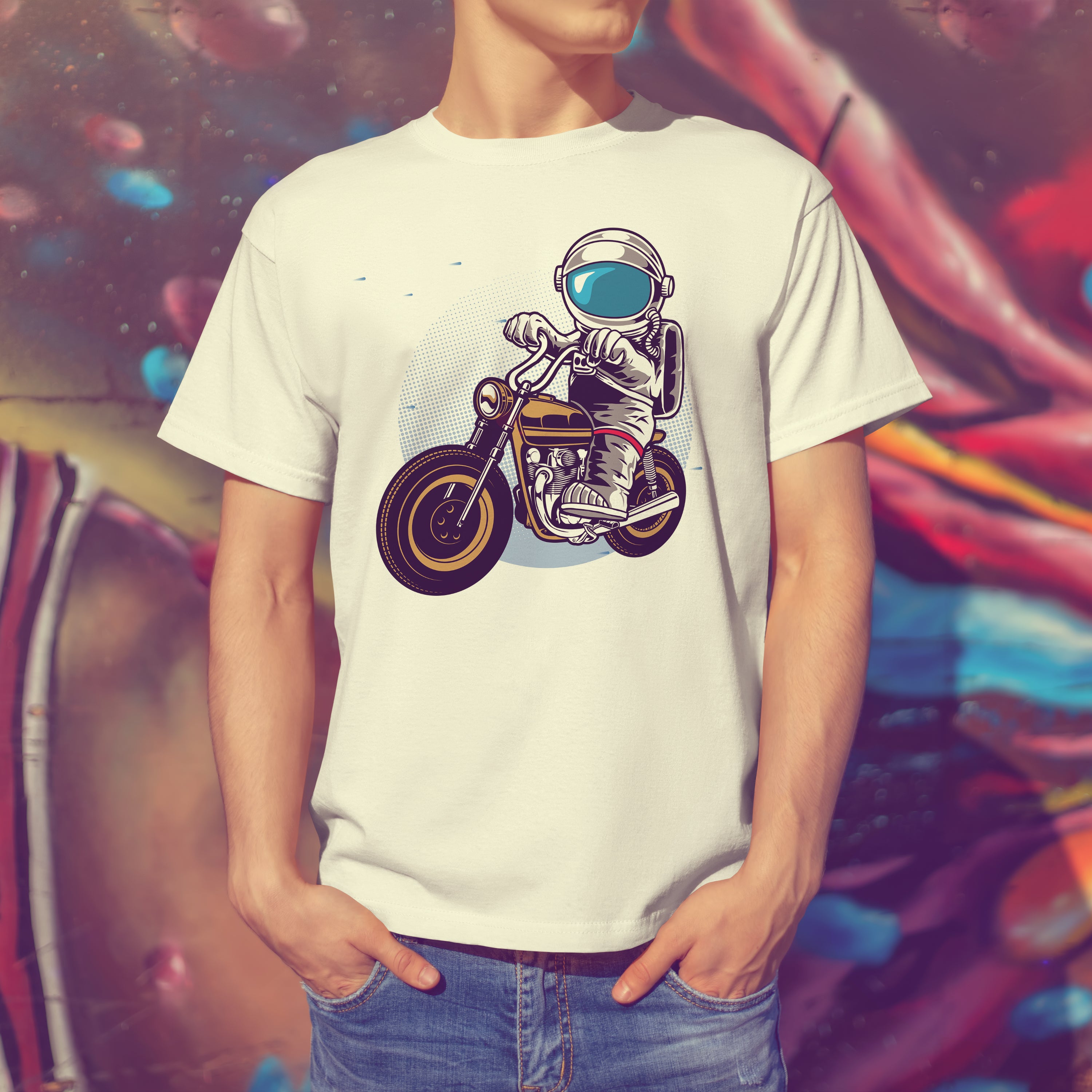 Motorcycle T-shirt Astronaut Motor