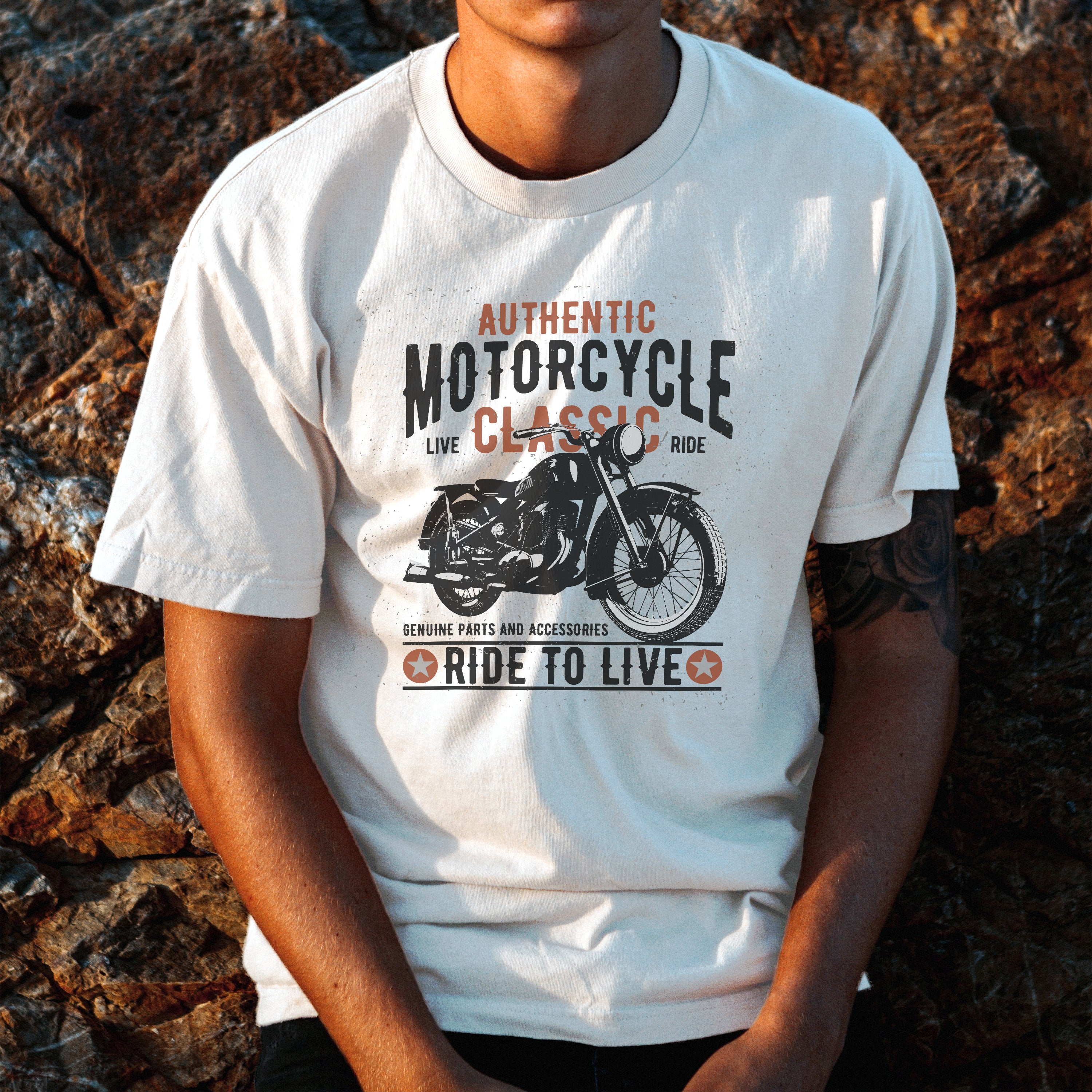 T-shirt moto Authentic Classic