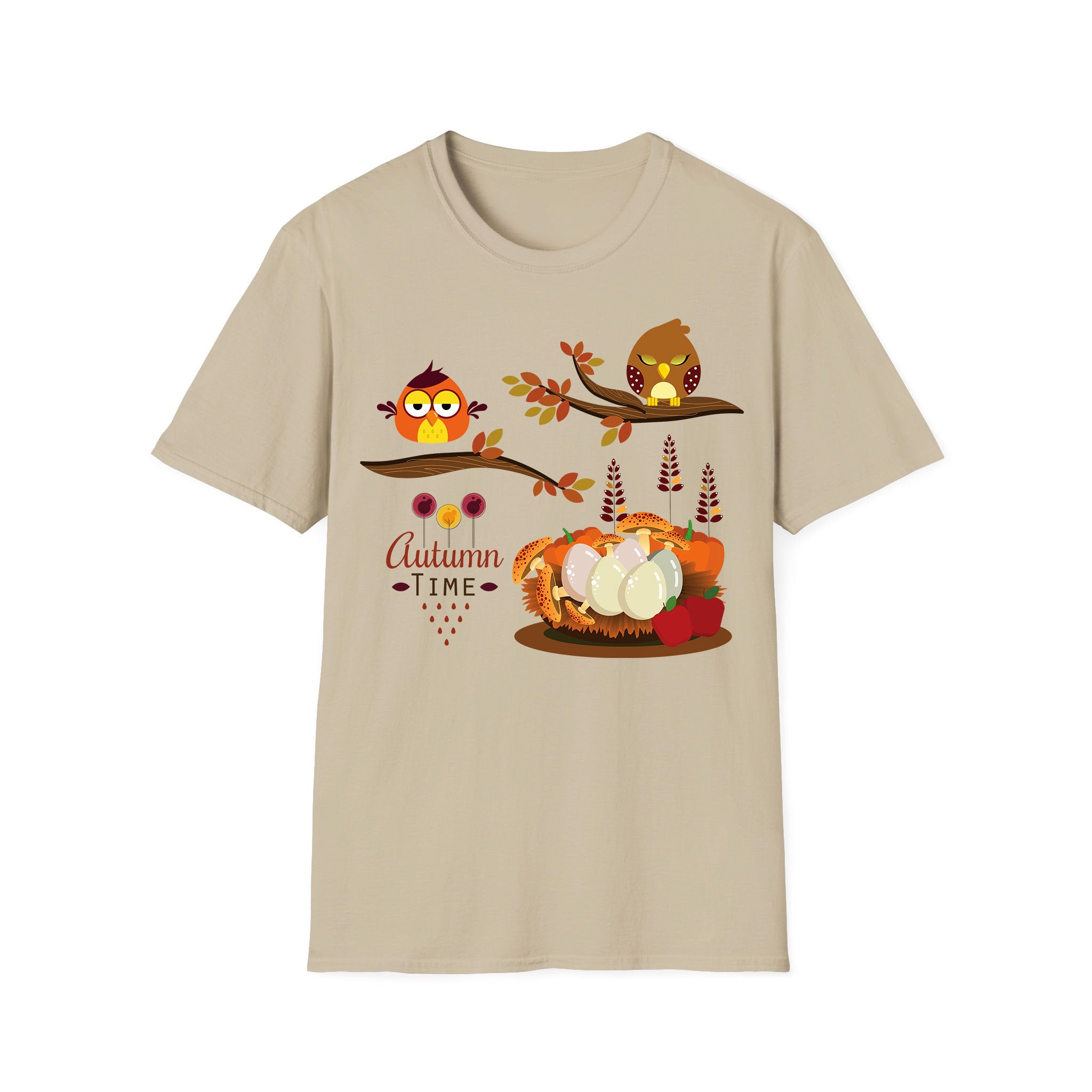 Autumn T-shirt Autumn Birds with Nest