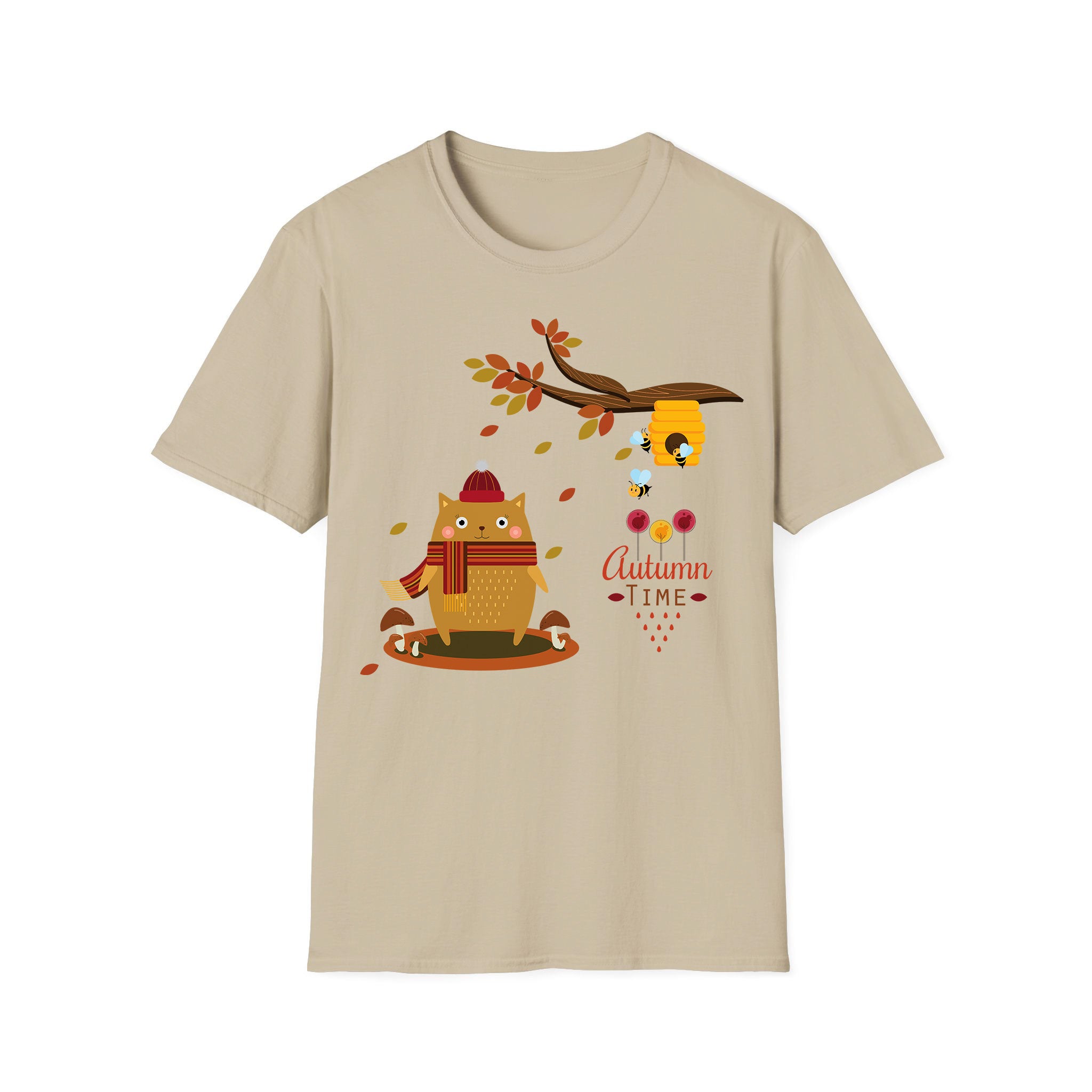 Autumn T-shirt Autumn Cat and Bee House