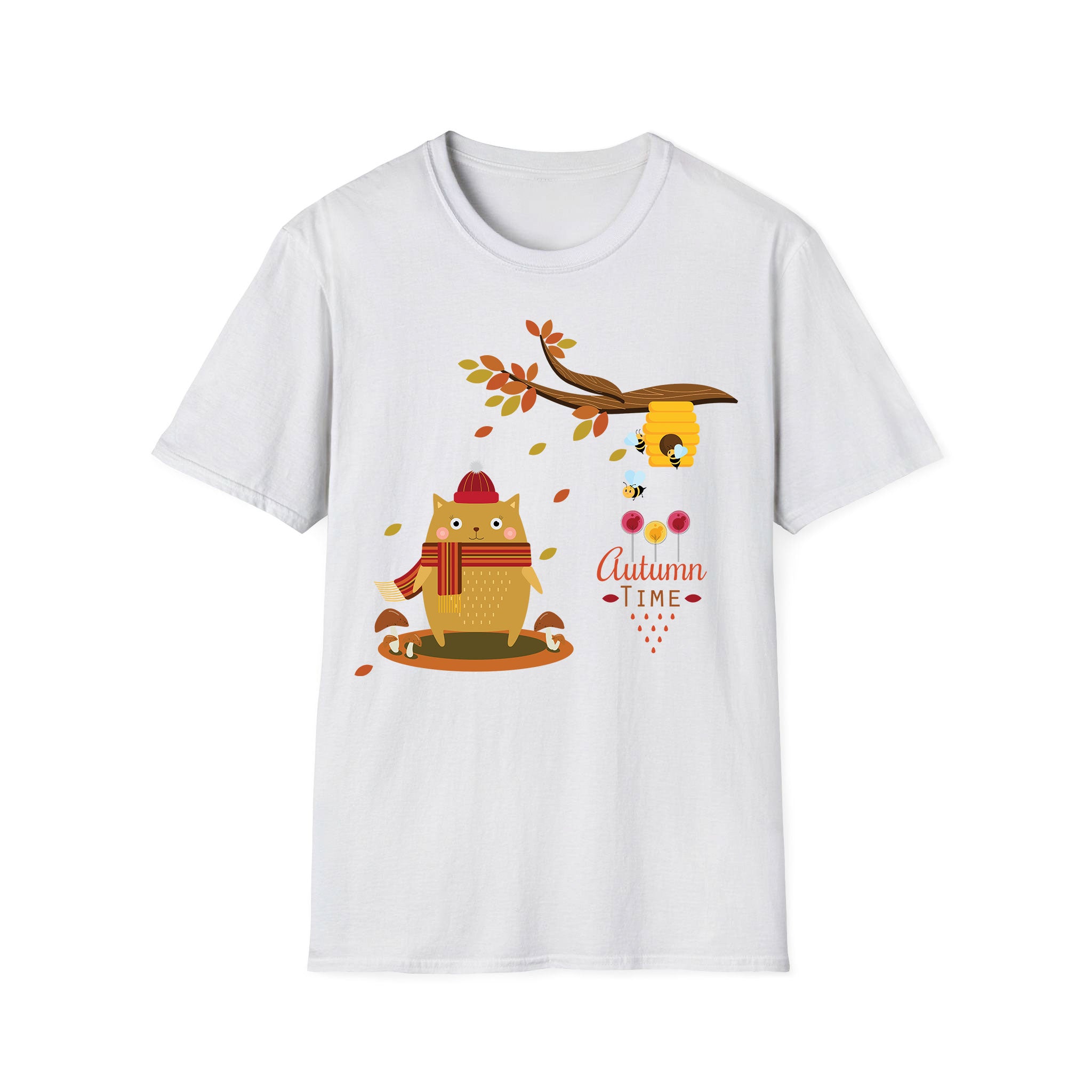 Autumn T-shirt Autumn Cat and Bee House