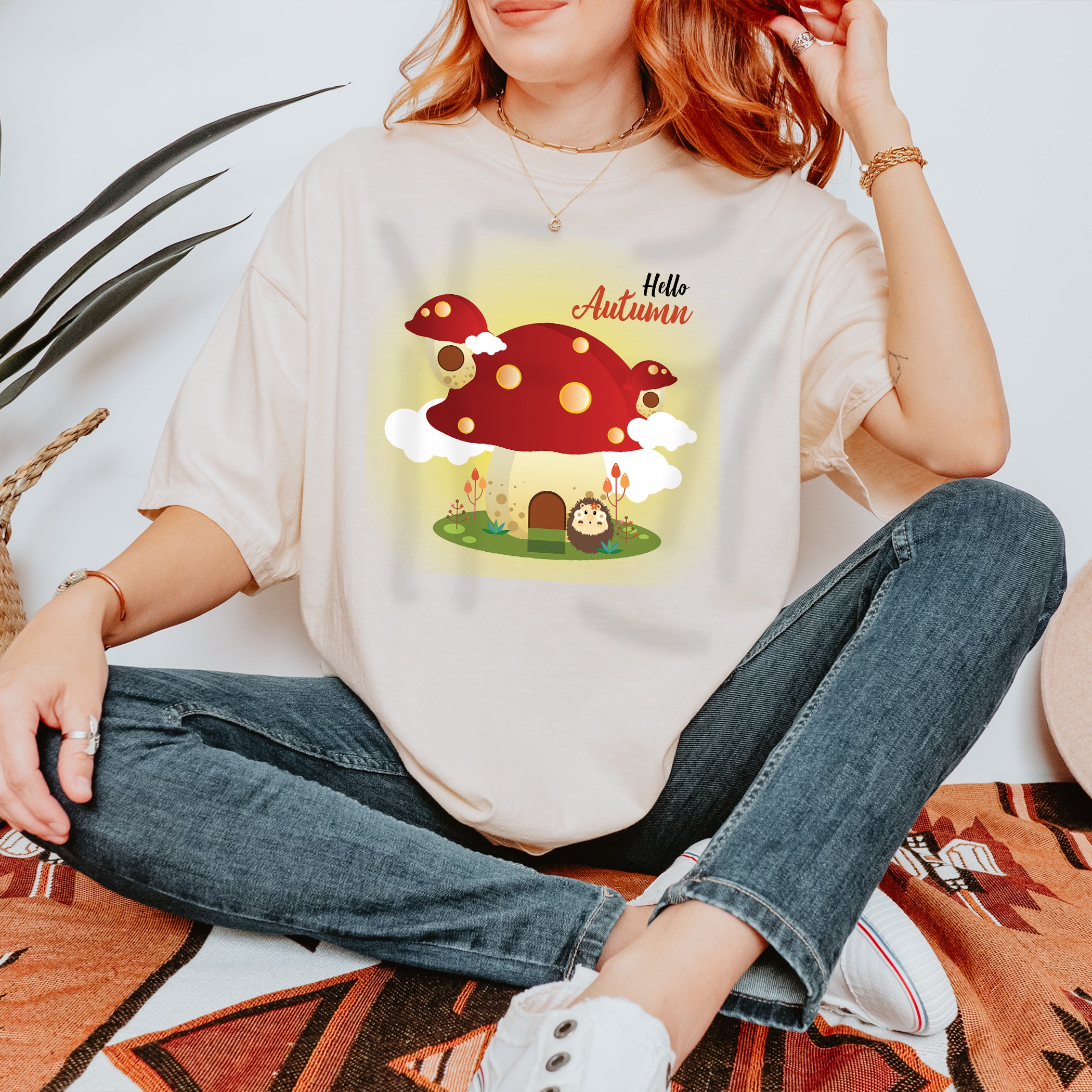 Autumn T-shirt Autumn Mushroom House