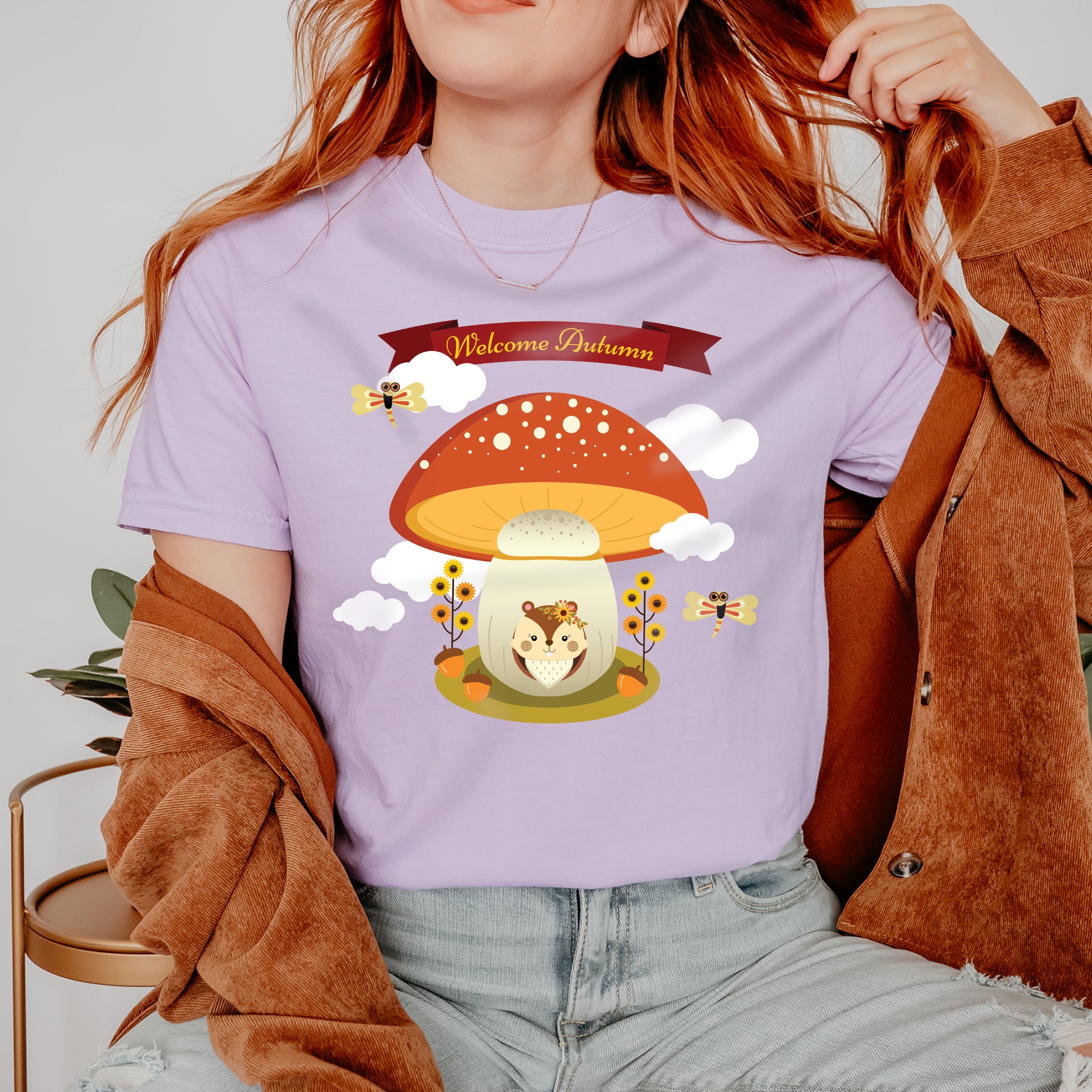 Autumn T-shirt Autumn Squirrel Welcome