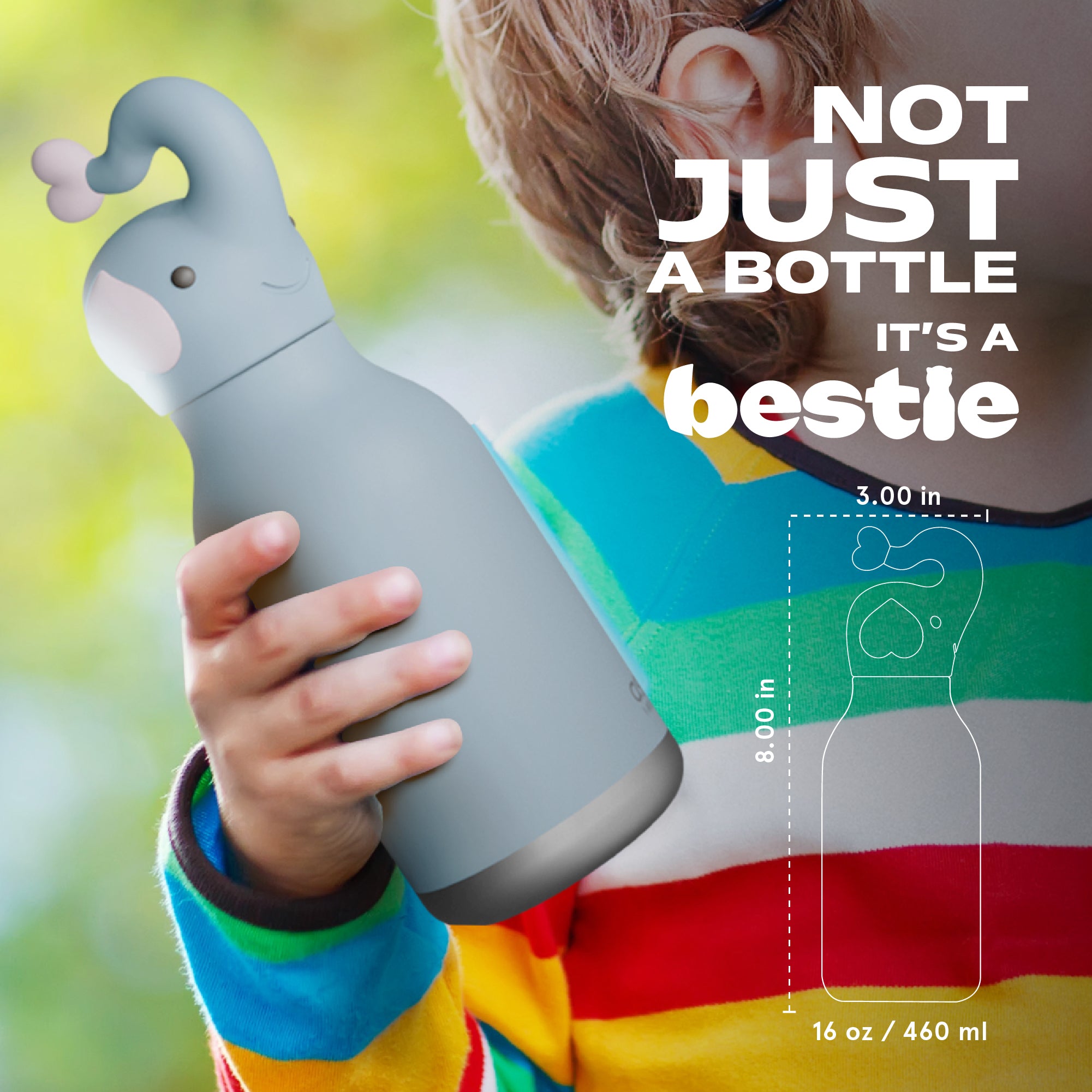 Personalized Bestie Insulated Bottle Elephant