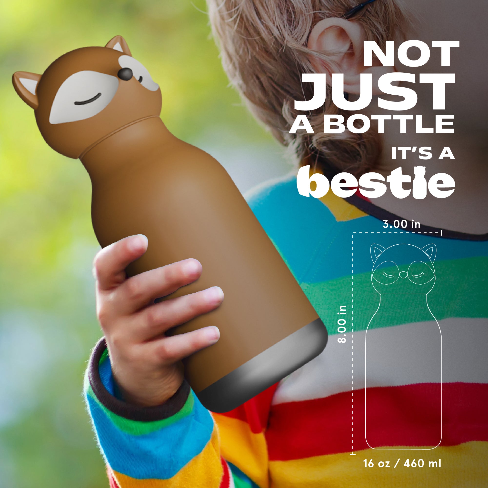 Personalized Bestie Insulated Bottle Fox
