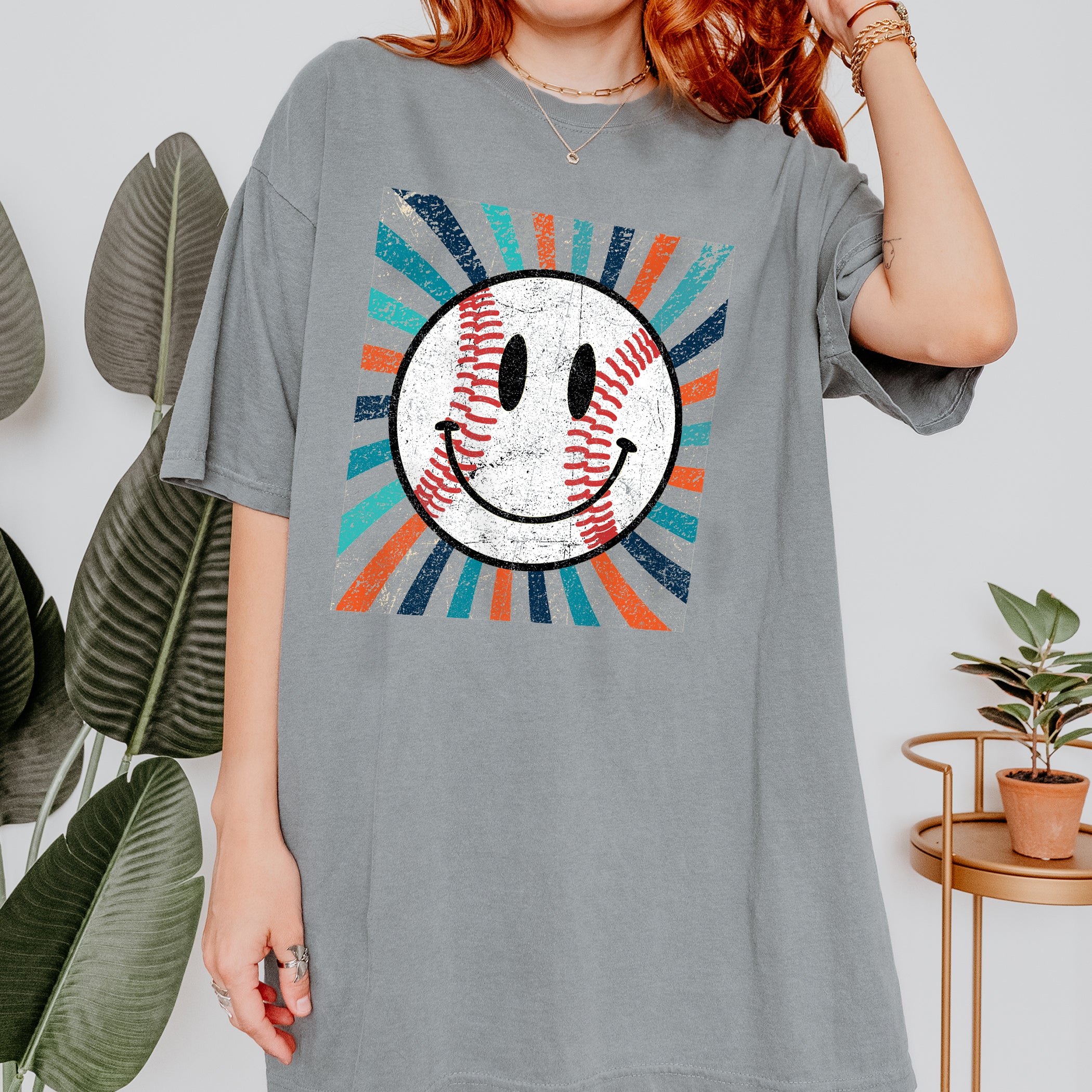 Baseball T-shirt Happy Smiley