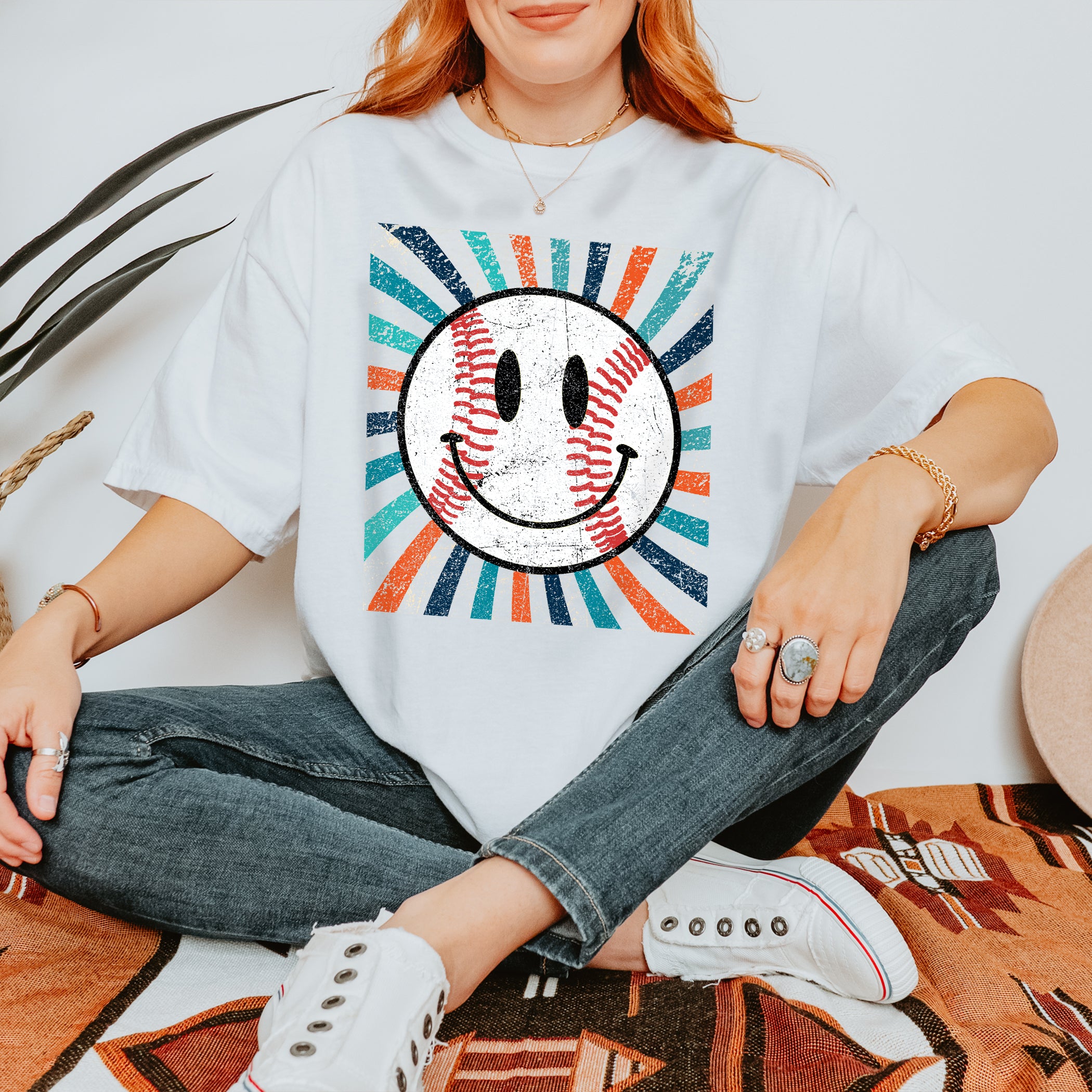 Baseball T-shirt Happy Smiley