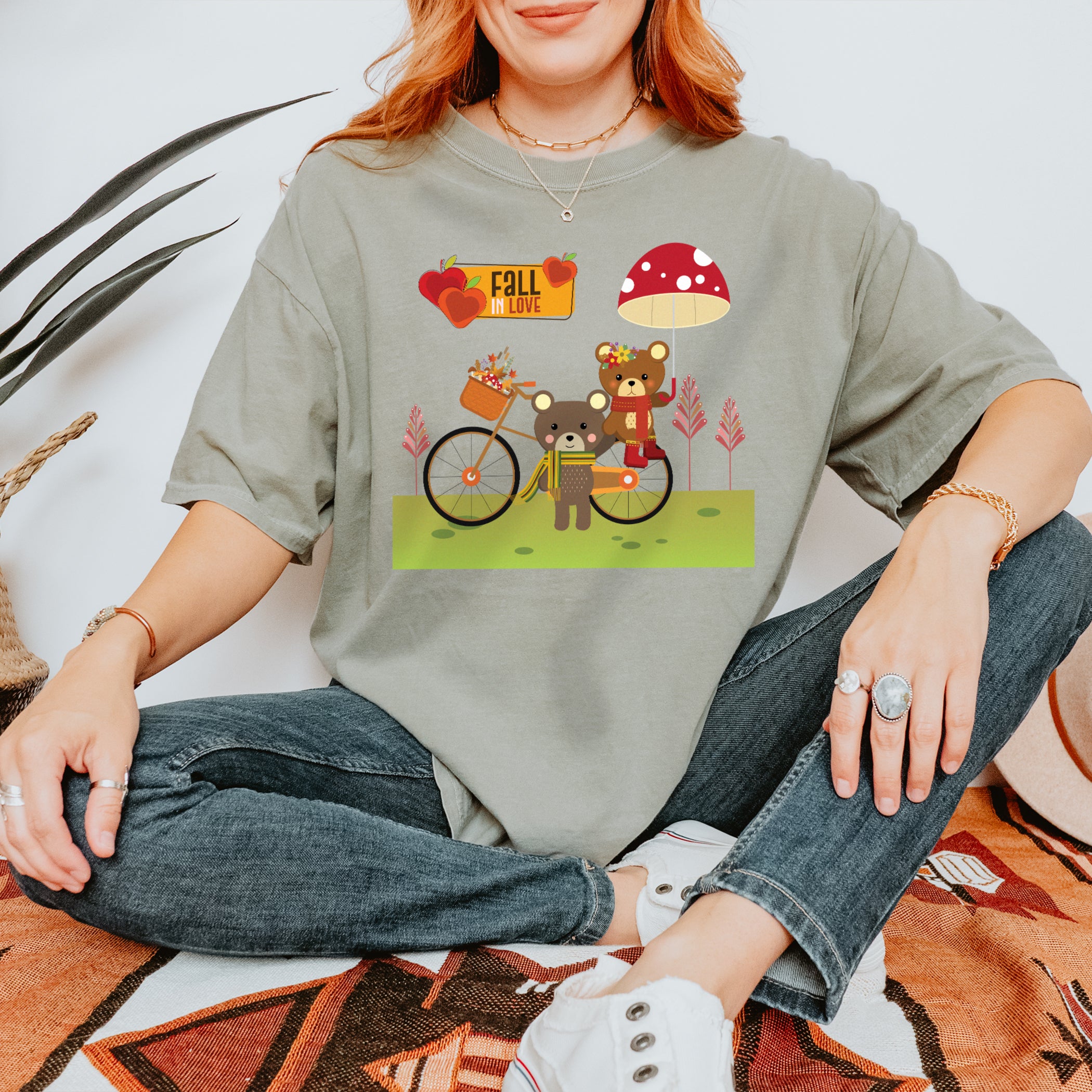 Autumn T-shirt Bear Fall In Love