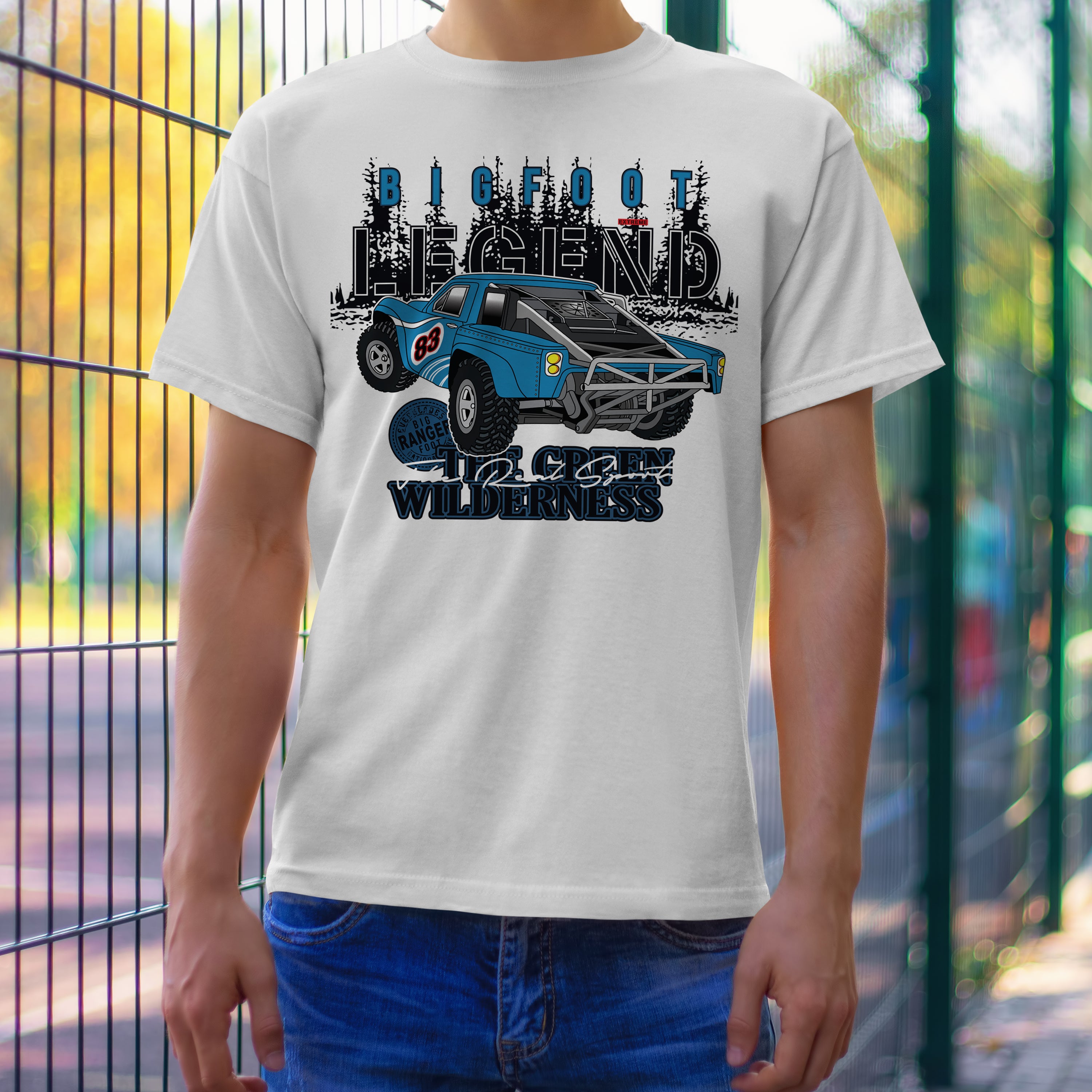 Racing-cars T-shirt Bigfoot Legend