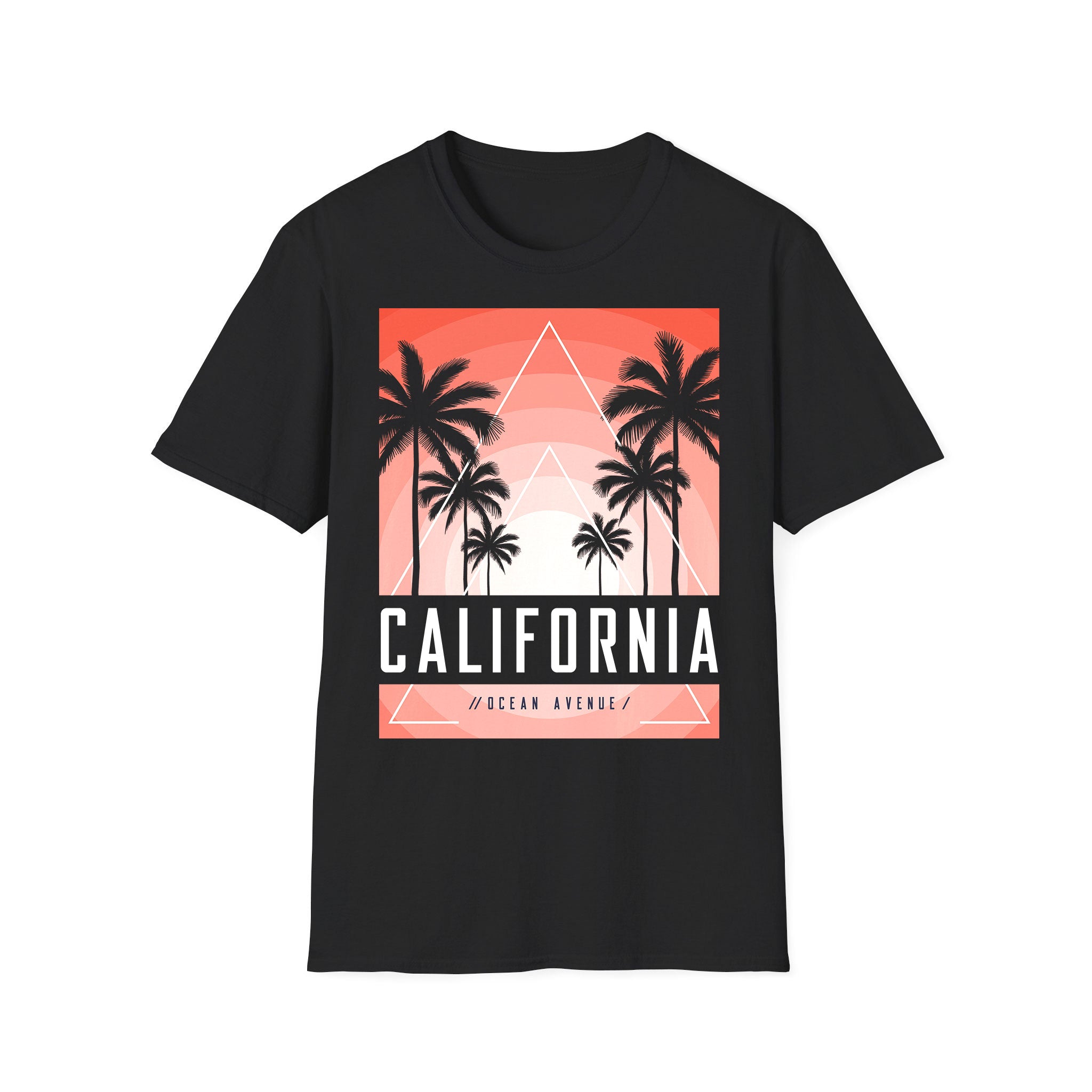 Áo thun unisex mùa hè California Ocean Avenue