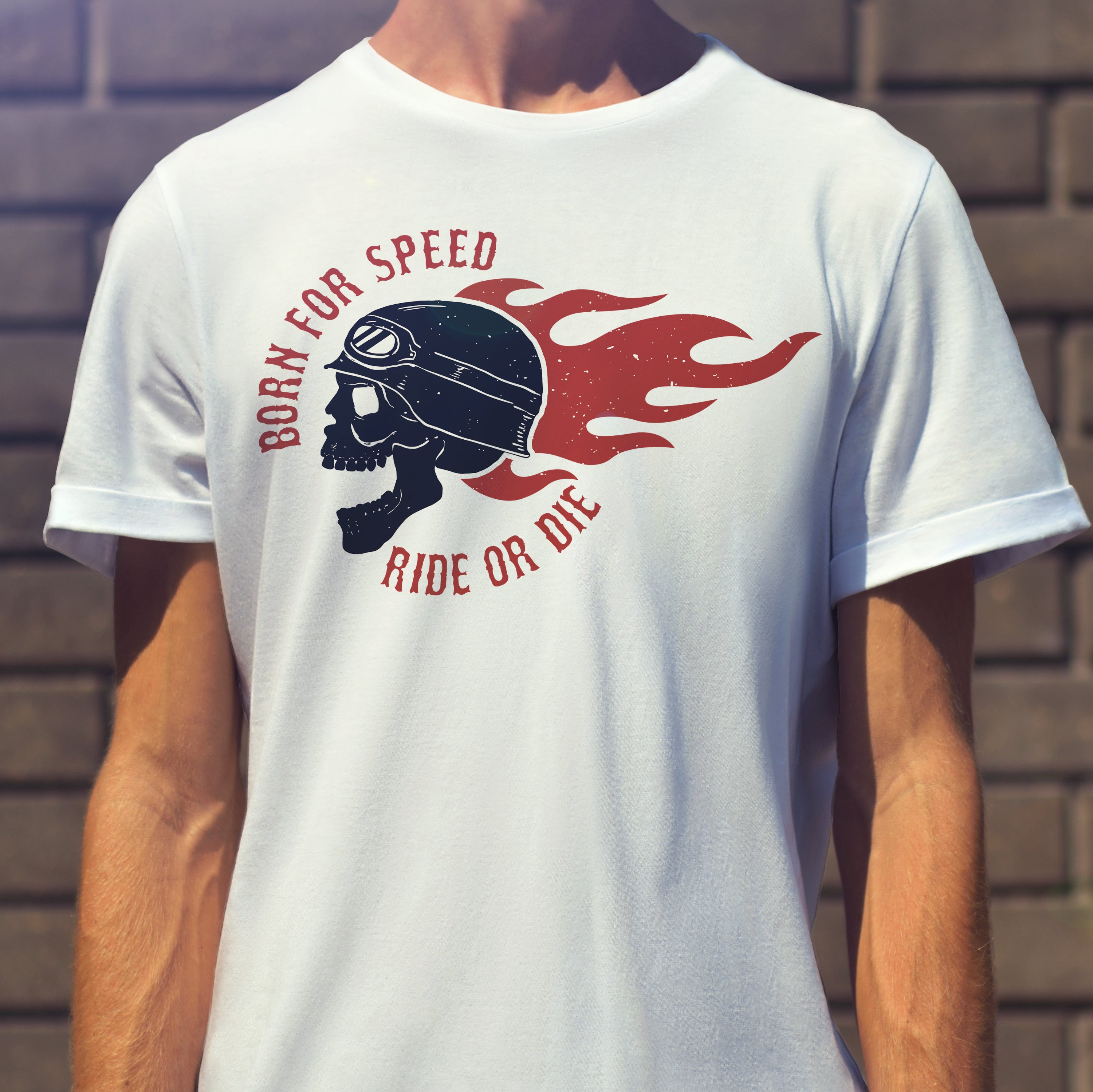 Motorcycle T-shirt Born For Speed