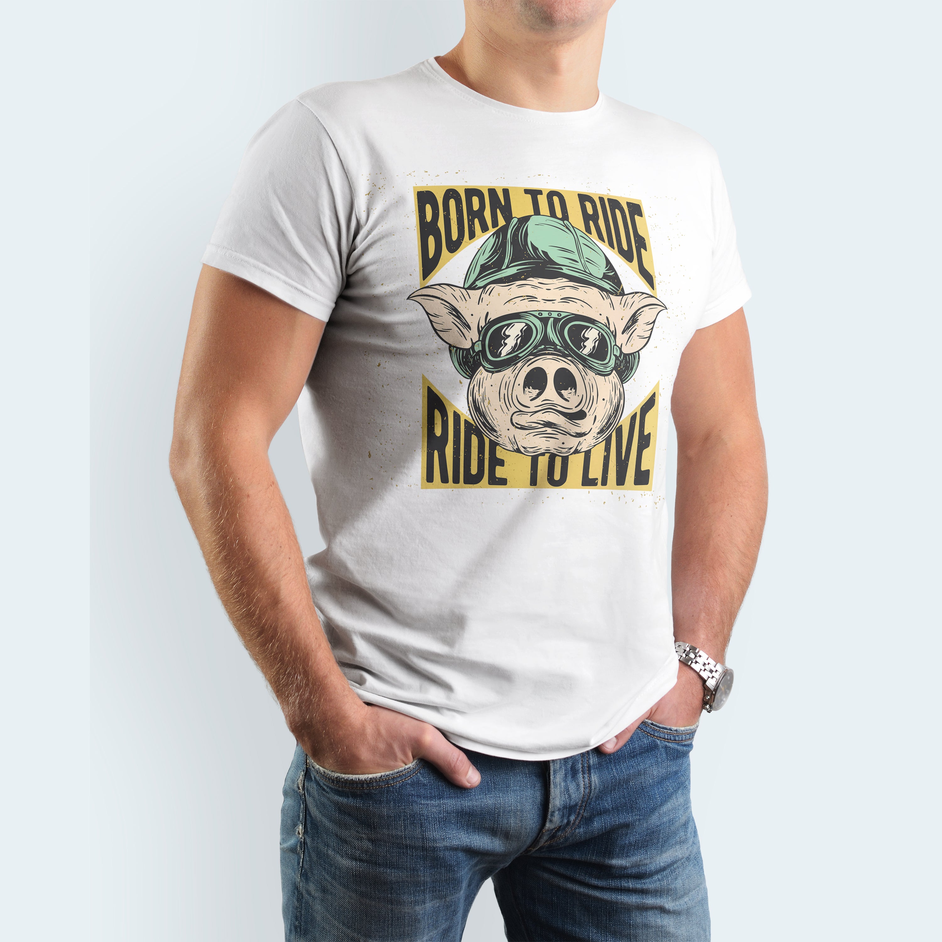 Motorcycle T-shirt Born To Ride