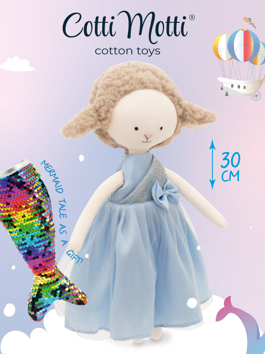 Personalized Plush Toy Zoe the Sheep with Mermaid tail