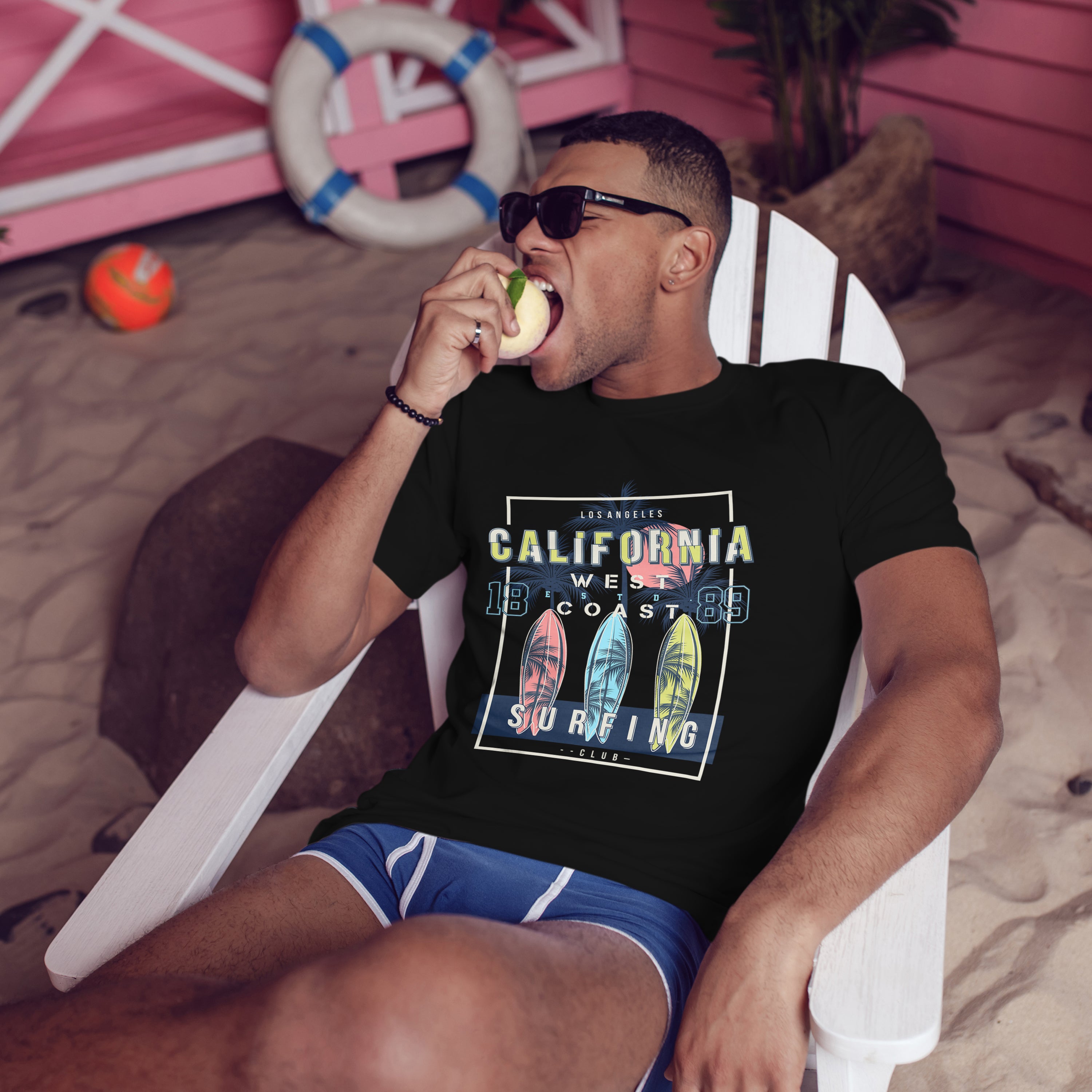 Surfing Unisex Tshirt California 1889